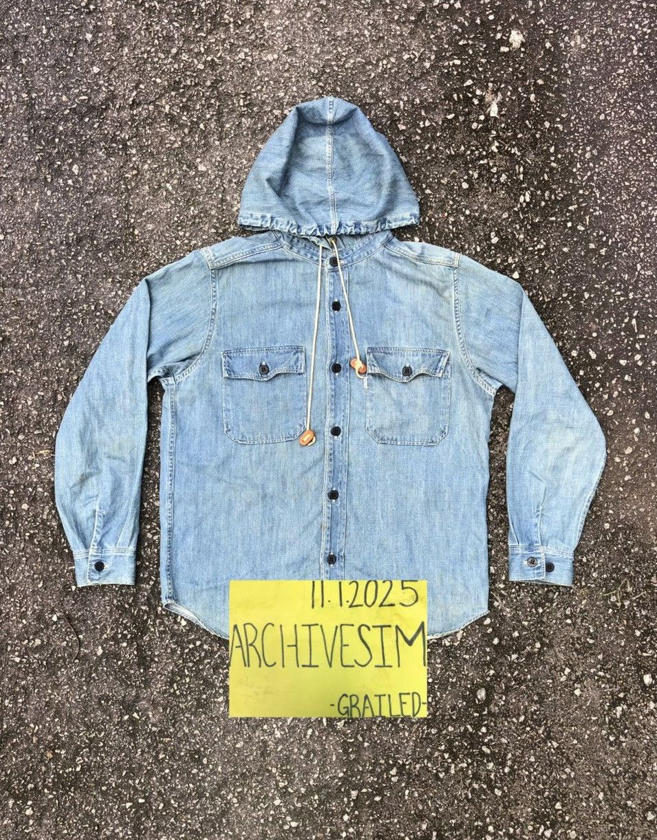Orslow Orslow Hoodie Denim Shirt Size US M / EU 48-50 / 2 - 2 Thumbnail