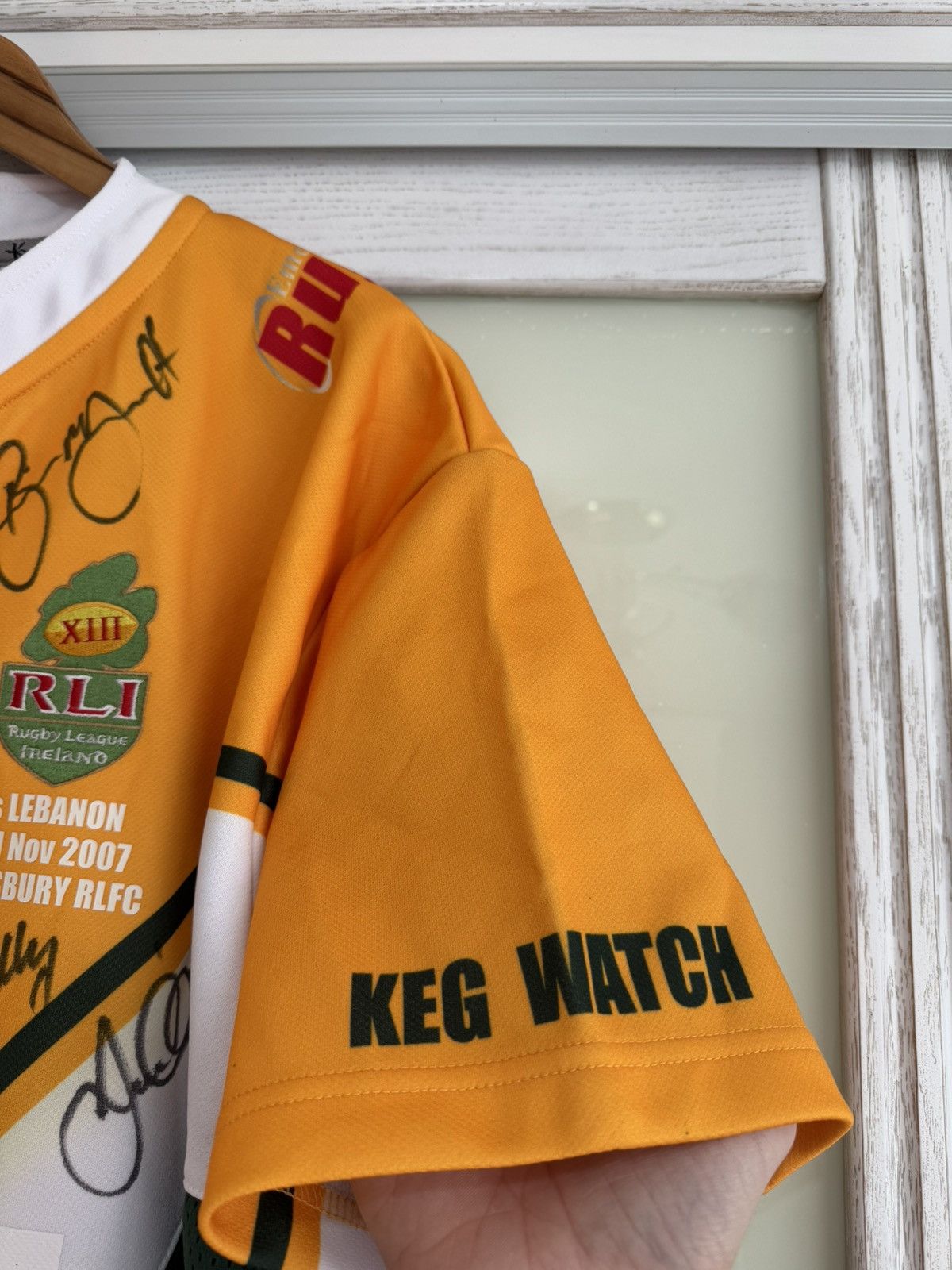 Other Rare Ireland vs Lebanon 2007 Signed Rugby Jersey Vintage Kit Size US XXL / EU 58 / 5 - 14 Thumbnail