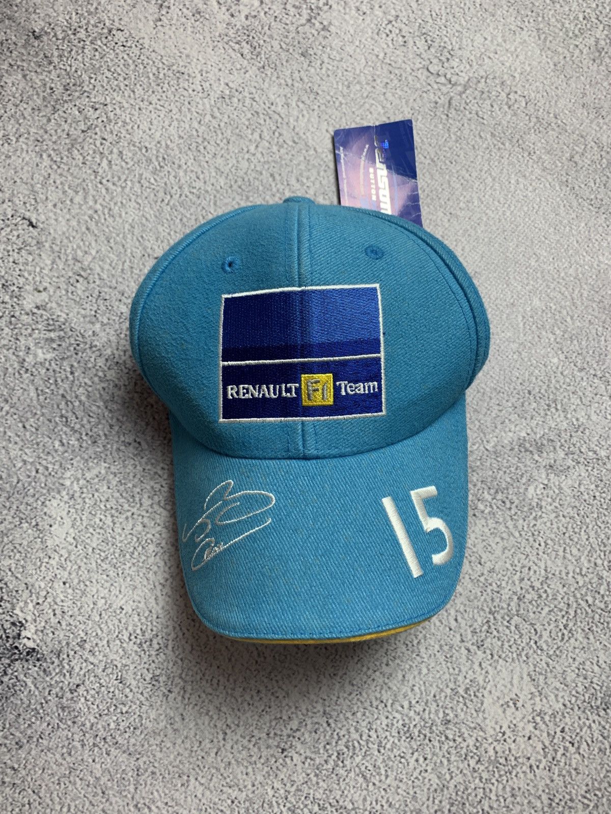 Formula 1 Renault F1 2002 Cap Jenson Button 15 Y2K Size ONE SIZE - 8 Thumbnail