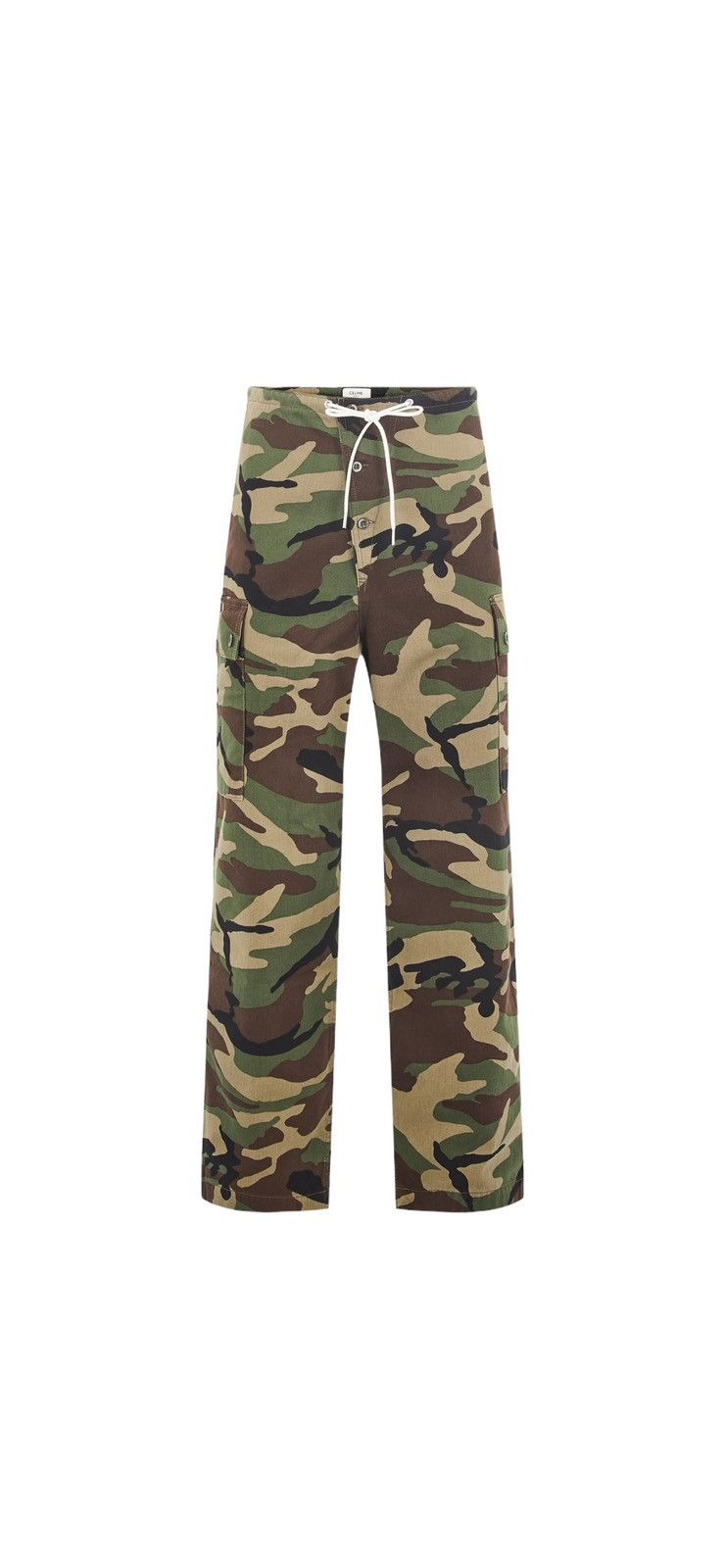 Image of Celine Cotton Cargo Pants in Camouflage, Men's (Size 36)