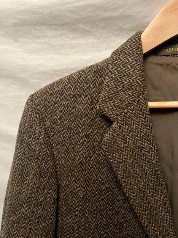 Harris Tweed Vintage Dunn & Co. Harris Tweed 100% Wool Blazer Herringbone Size 40R - 5 Thumbnail
