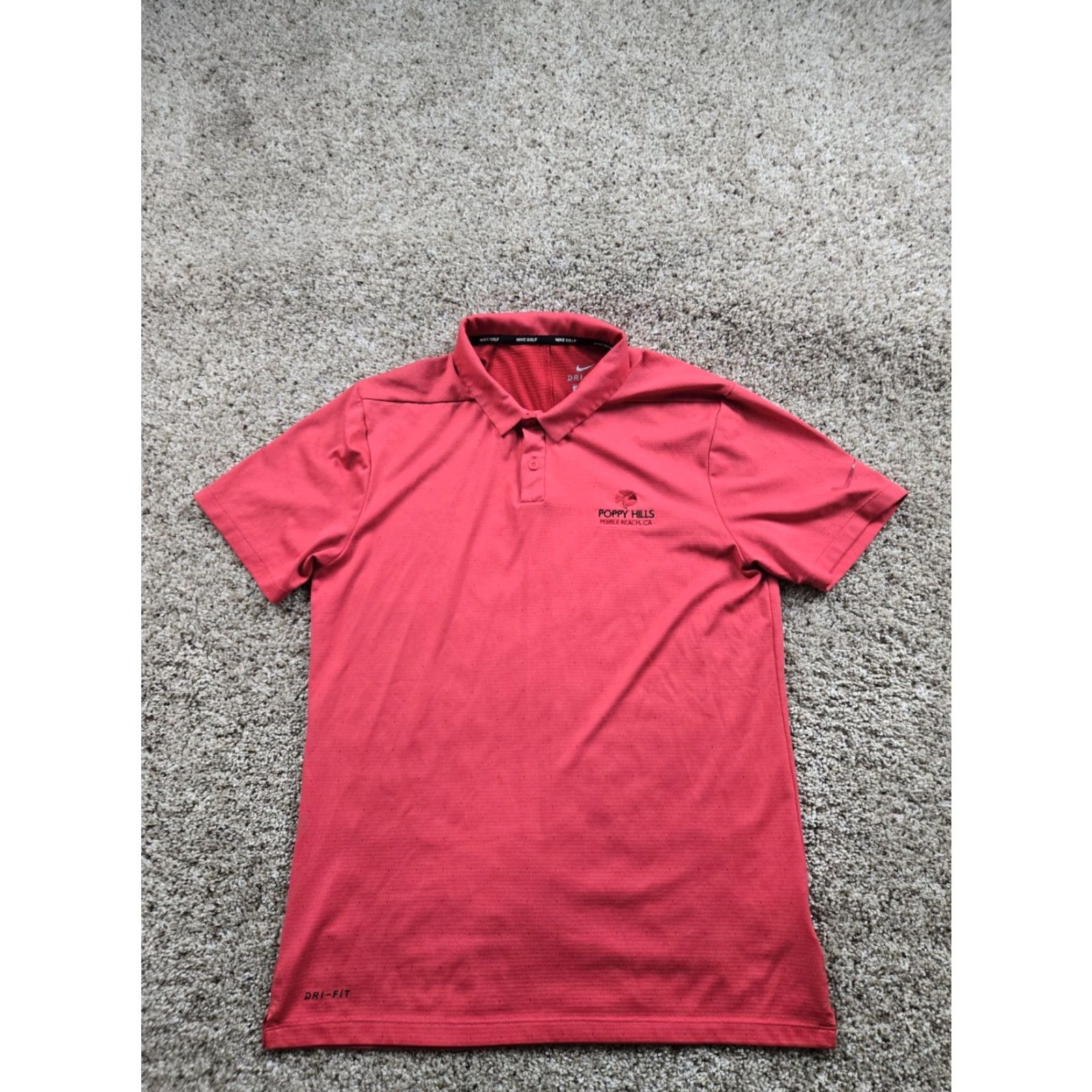 Nike Nike Golf Polo Shirt Small Red Dri-Fit Short Sleeve Poppy Hills Peable Beach - Mens - Shirt - Red - Nike - Golf - Polo - Dri-Fit - Short Sleeve - N/A Size US S / EU 44-46 / 1 - 2 Thumbnail