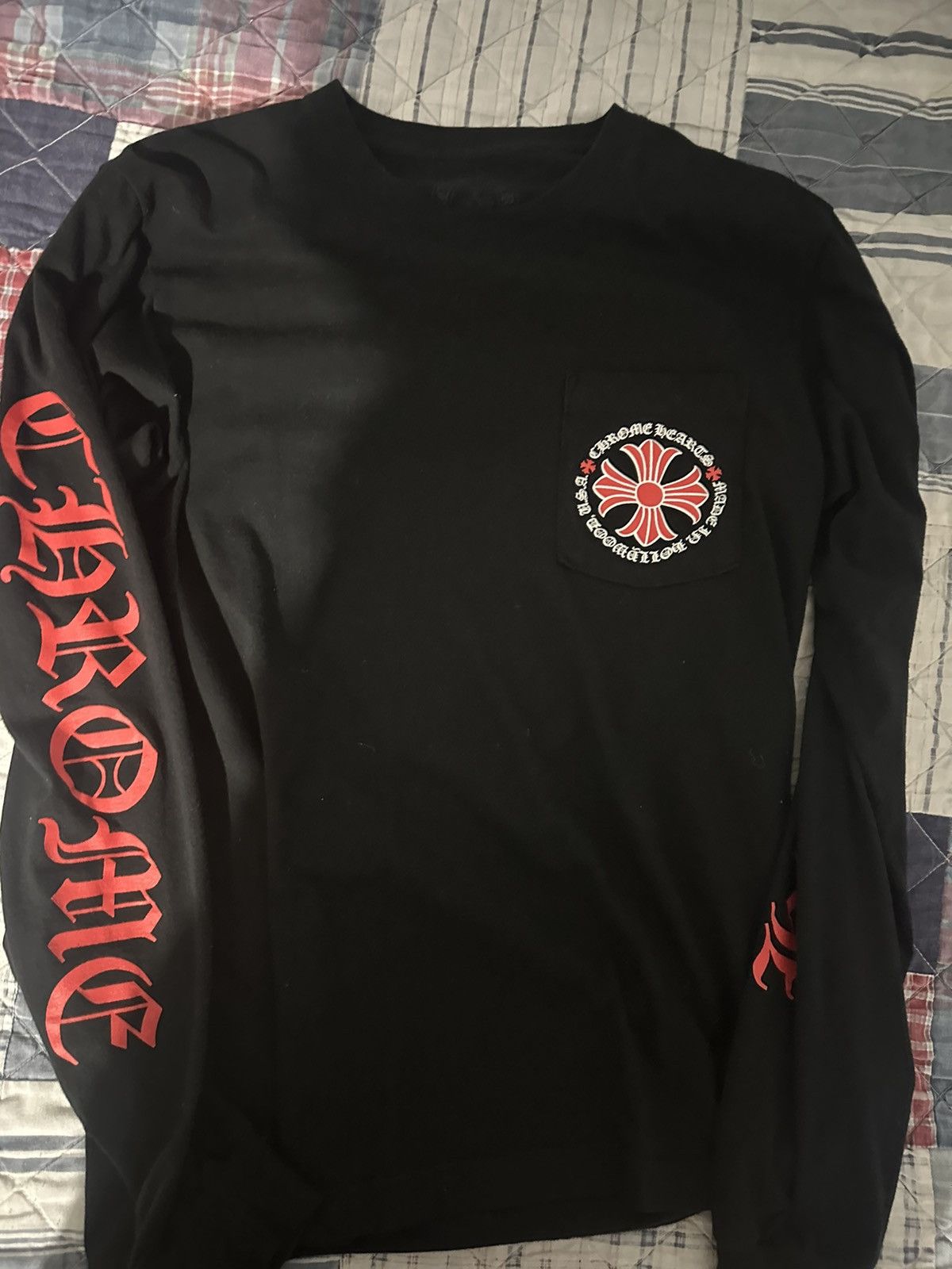 image of Chrome Hearts Made In Hollywood Longsleeve in Black, Men's (Size Medium)