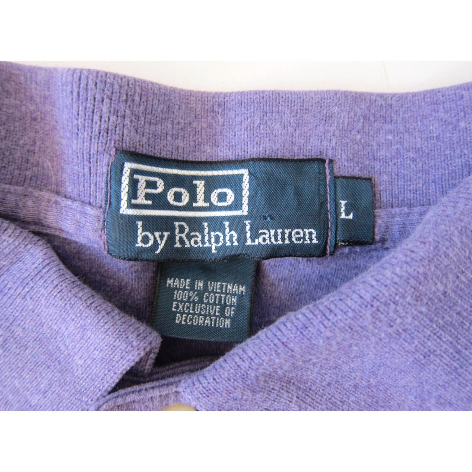 Polo Ralph Lauren Ralph Lauren Polo Shirt Men Large Purple Short Sleeve 100% Cotton Collared Polo Shirt Mens Large Purple Short Sleeve Polo Shirt Size US L / EU 52-54 / 3 - 3 Thumbnail