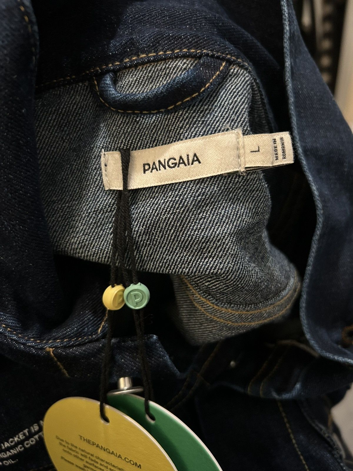 Pangaia PANGAIA Womens Nettle Denim Jacket Size US L / EU 52-54 / 3 - 4 Thumbnail