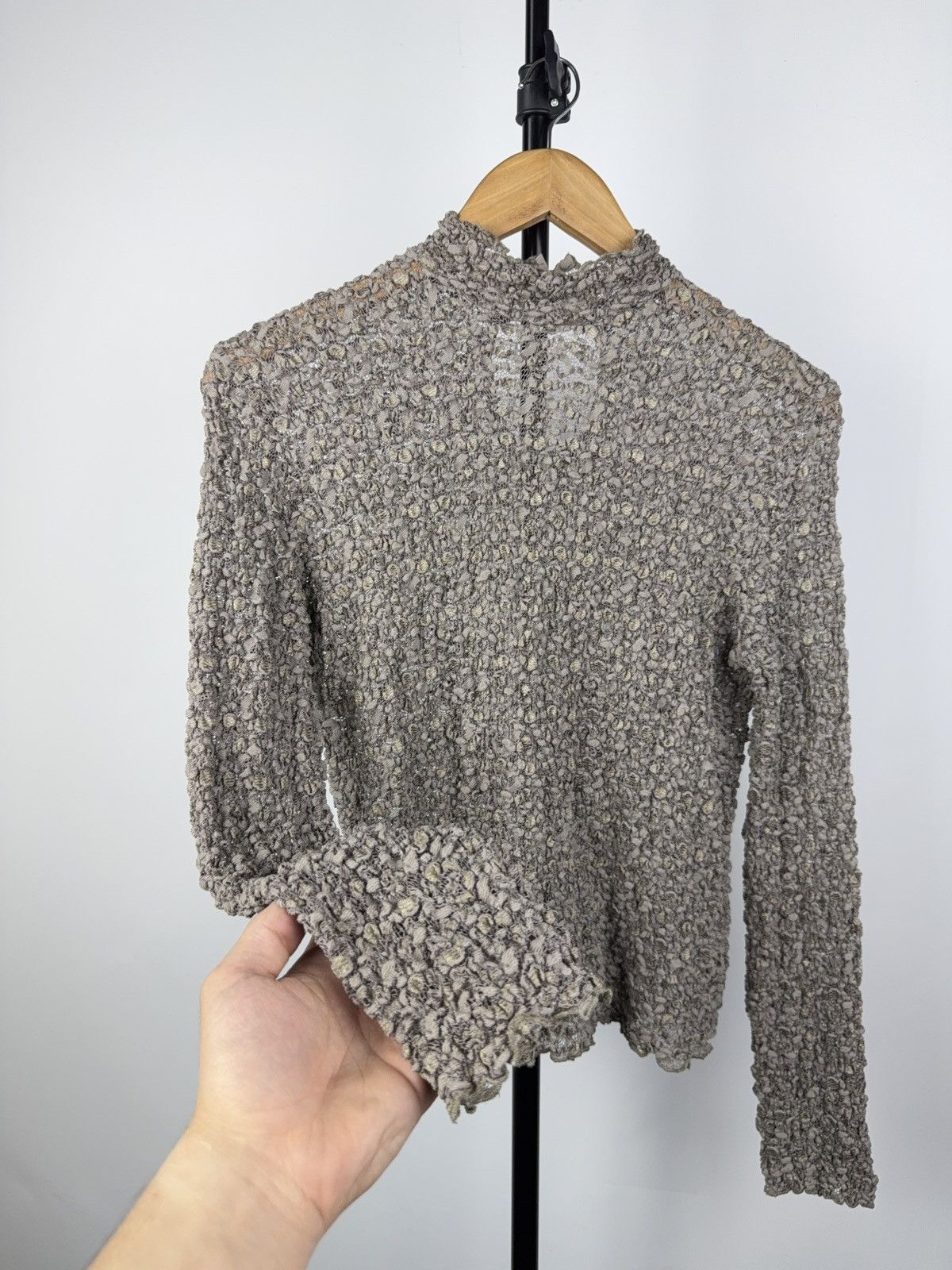Japanese Brand Opium Mesh Lace Top Caroline Biss 44 Avant Garde Style Size M / US 6-8 / IT 42-44 - 3 Thumbnail