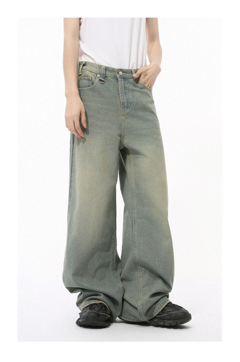 Japanese Brand Vintage washed straight wide-leg loose jeans y2k Size US 32 / EU 48 - 2 Thumbnail