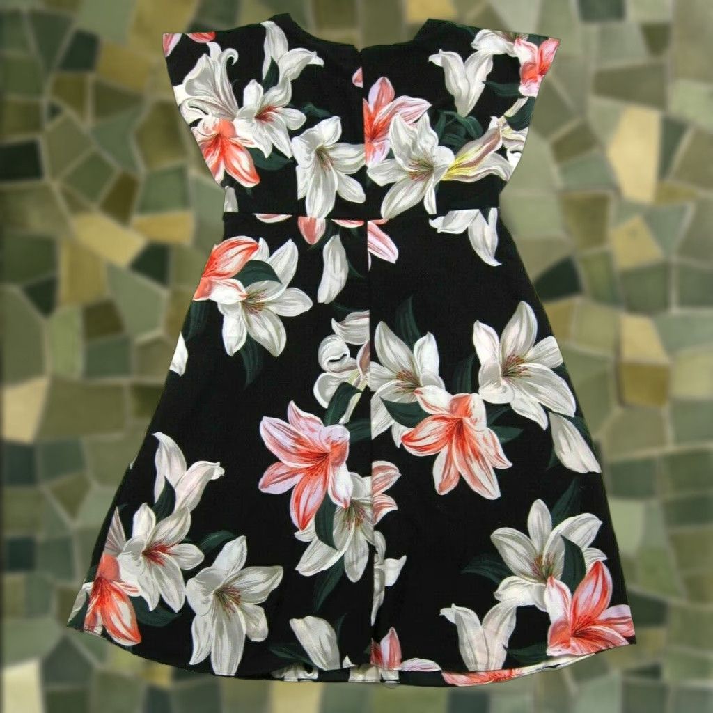 Vintage NWT Robbie Bee Signature Black Pink White Floral Drop Waist Sun Dress Women 12 Size XL / US 12-14 / IT 48-50 - 1 Thumbnail
