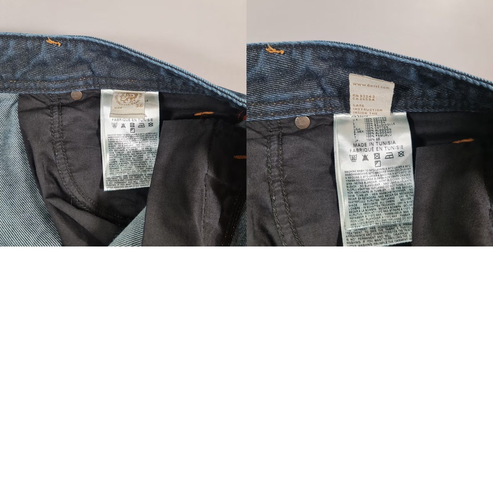 Diesel Diesel Jeans Blue W36 L32 Comfort Carrot Denim Bravefort 0088Z Mens Jeans Regular 5-Pocket Button Fly Cotton Denim Vintage No Size US 36 / EU 52 - 9 Thumbnail