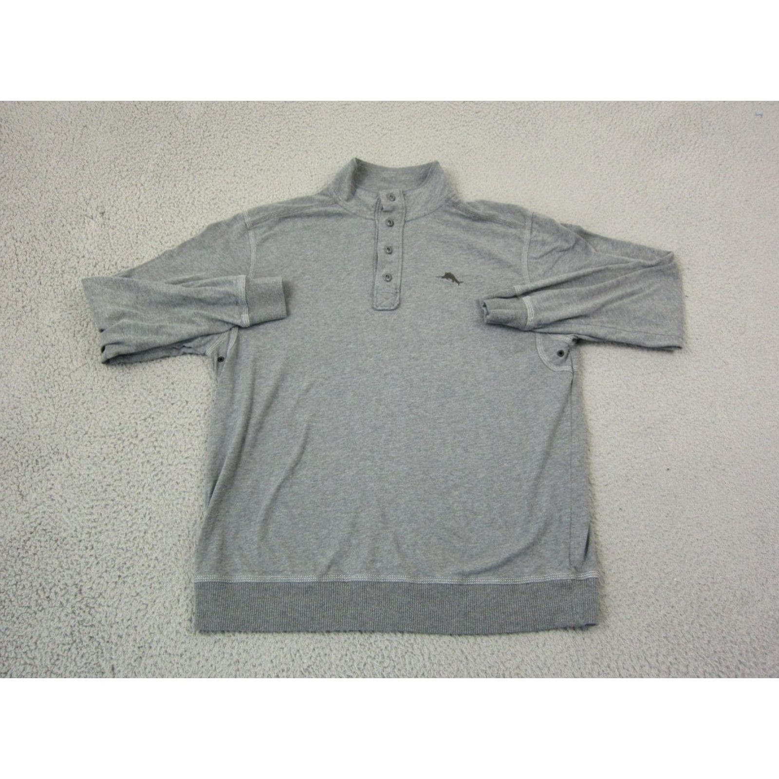 Tommy Bahama Tommy Bahama Shirt Adult Medium Gray Relax Pro Leisure Consultant Mens Henley Shirt T-Shirt Mens Size US M / EU 48-50 / 2 - 2 Thumbnail