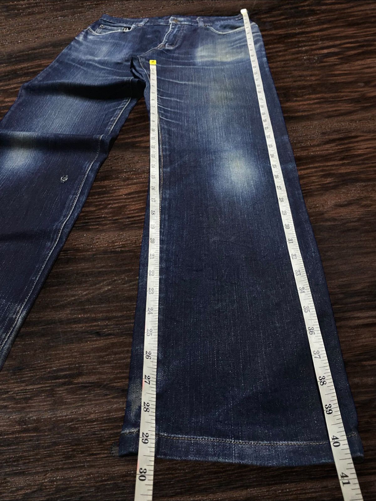 Jun Takahashi Vintage Japanese Brand Uniqlo Fade Wash Distressed Slim Jean Size US 30 / EU 46 - 14 Thumbnail