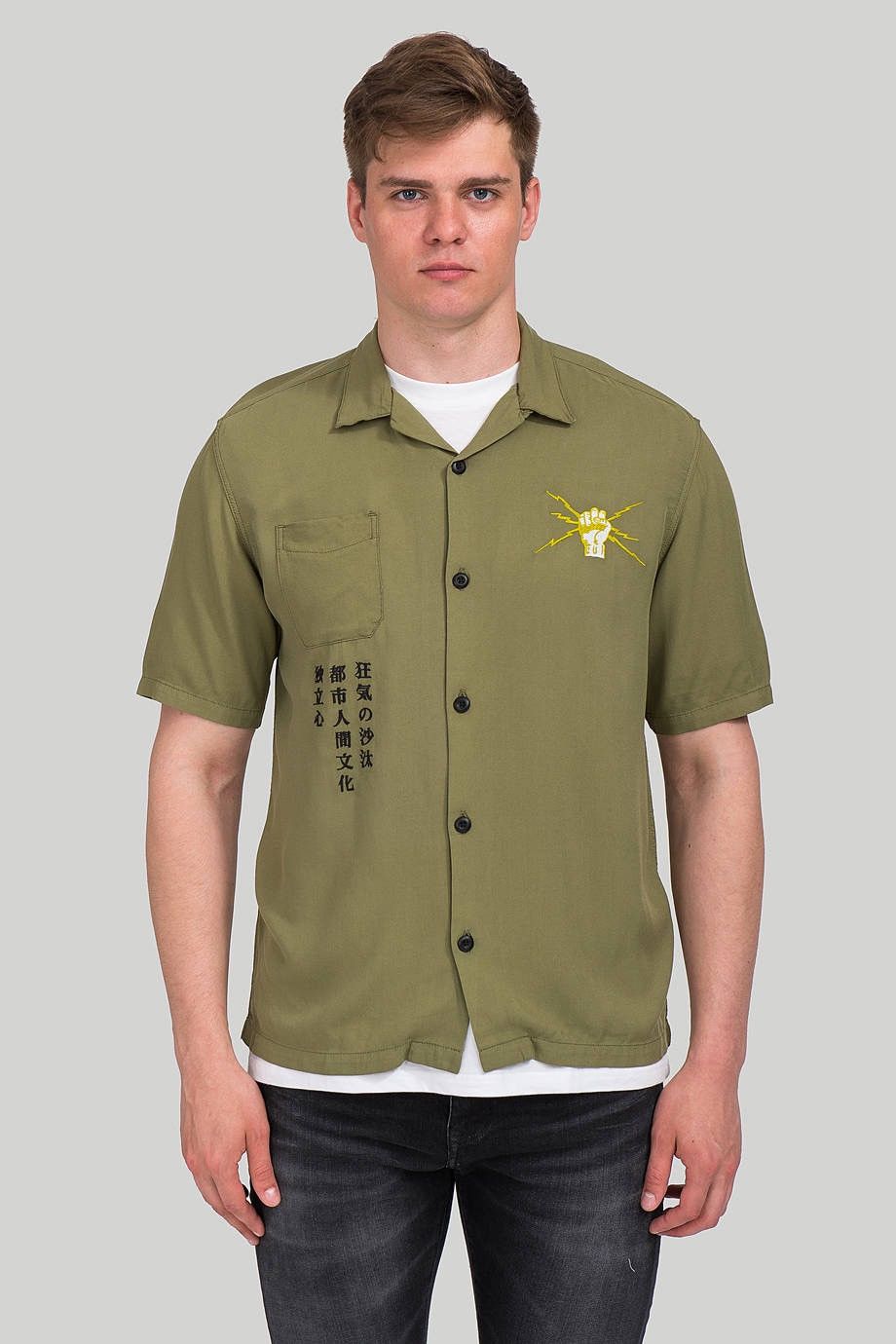 Edwin Edwin Mens Martini Autonomous Olive Shirt Size S Size US S / EU 44-46 / 1 - 11 Thumbnail