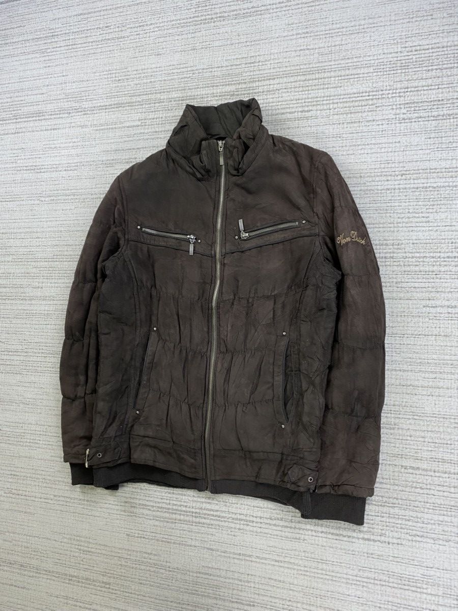 14th Addiction × Vintage × Von Dutch Vintage Von Dutch Brown Puffer Down Zipper Jacket Size US M / EU 48-50 / 2 - 4 Thumbnail
