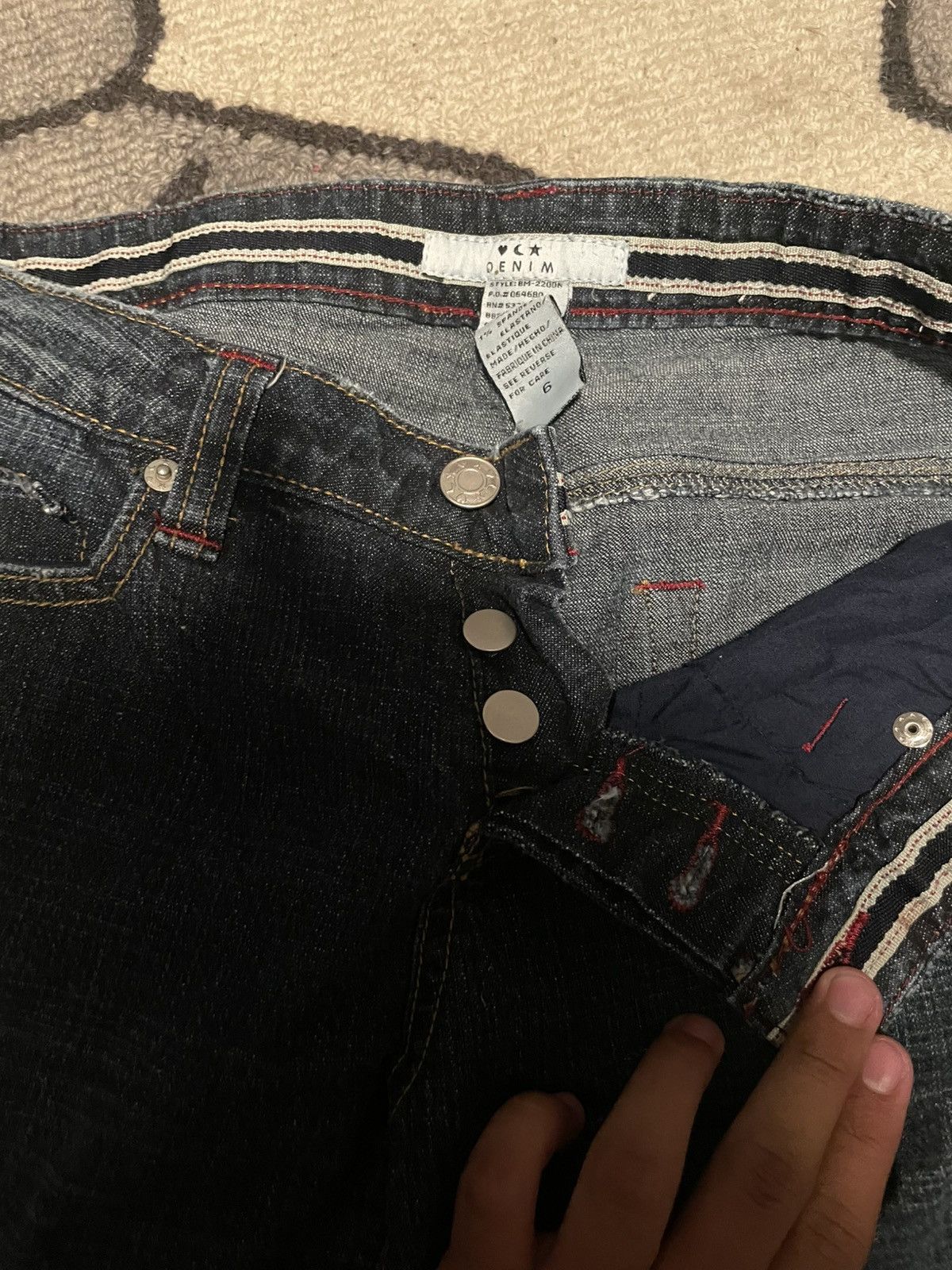 Levi's × Miss Me × Vintage heart moon star flared jeans Size 28" / US 6 / IT 42 - 3 Thumbnail