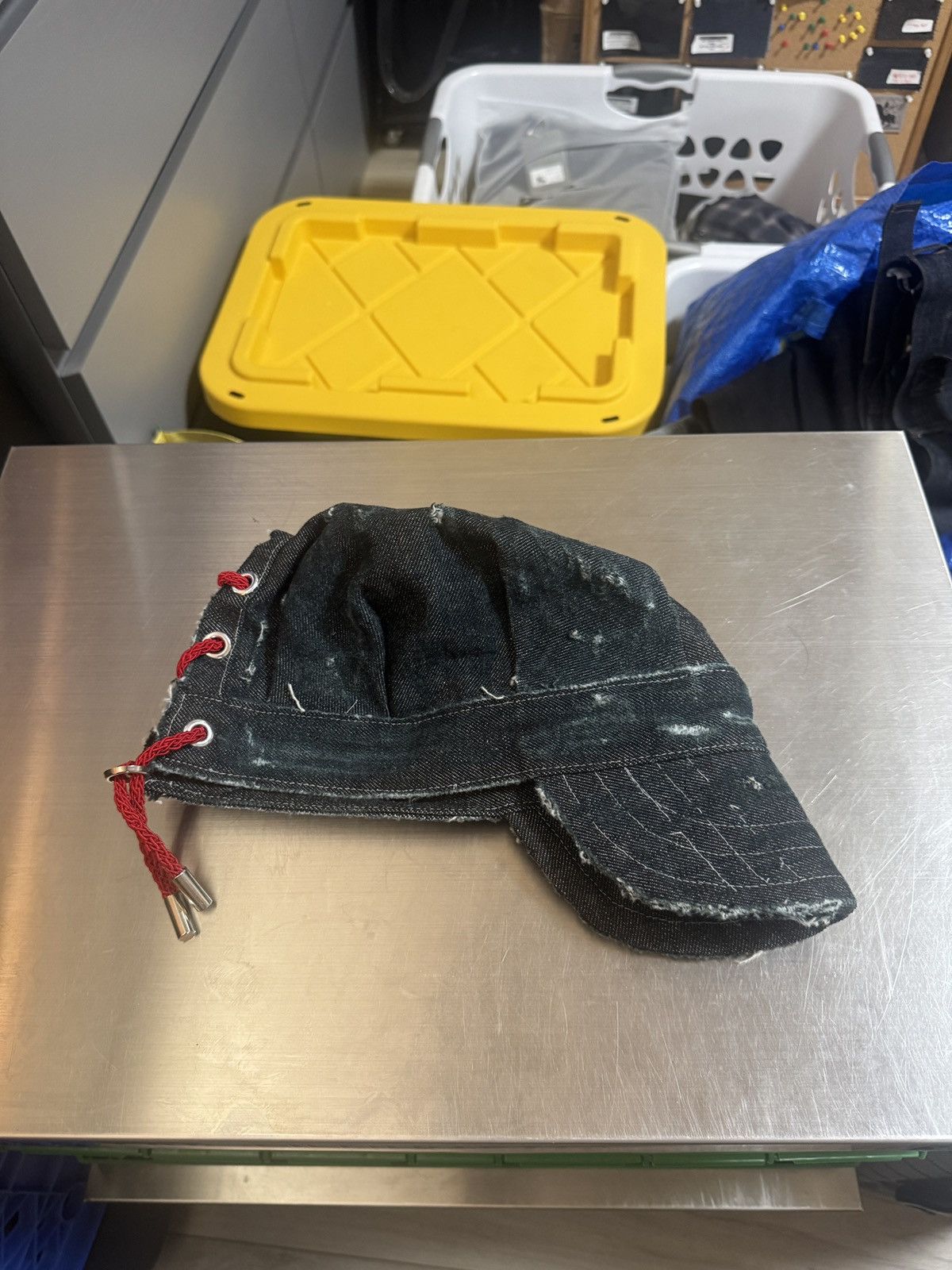 Vintage Vintage Distressed Denim Simplistic Work Shop Fle Cap Hat Size ONE SIZE - 6 Thumbnail
