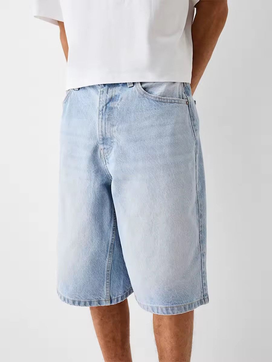 Japanese Brand Basic Streetwear Baggy Y2k Light Blue Shorts Denim Size US 36 / EU 52 - 3 Thumbnail