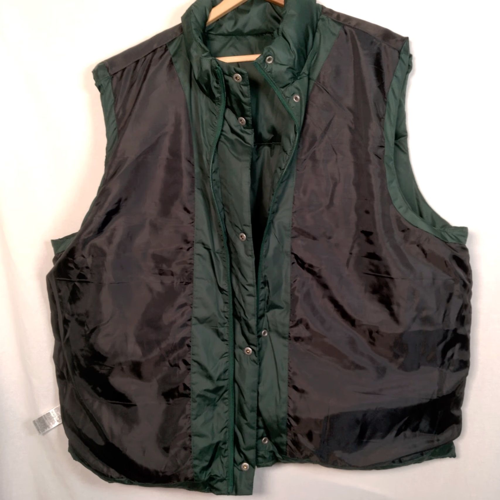 Old Navy VINTAGE Old Navy Puffer Vest Men XXL Forest Green Jacket Snap Zip Up Recycled Size US XXL / EU 58 / 5 - 3 Thumbnail