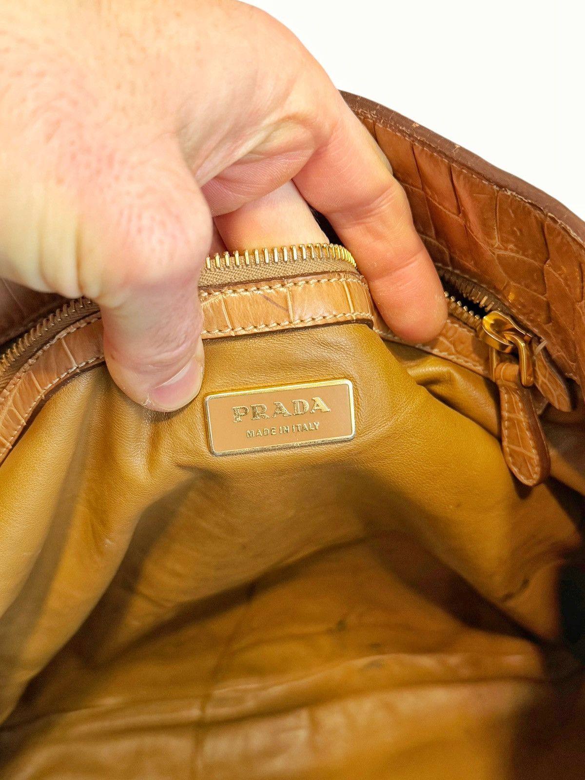Prada $20,000 Tan Crocodile Shoulder Bag Size ONE SIZE - 11 Thumbnail