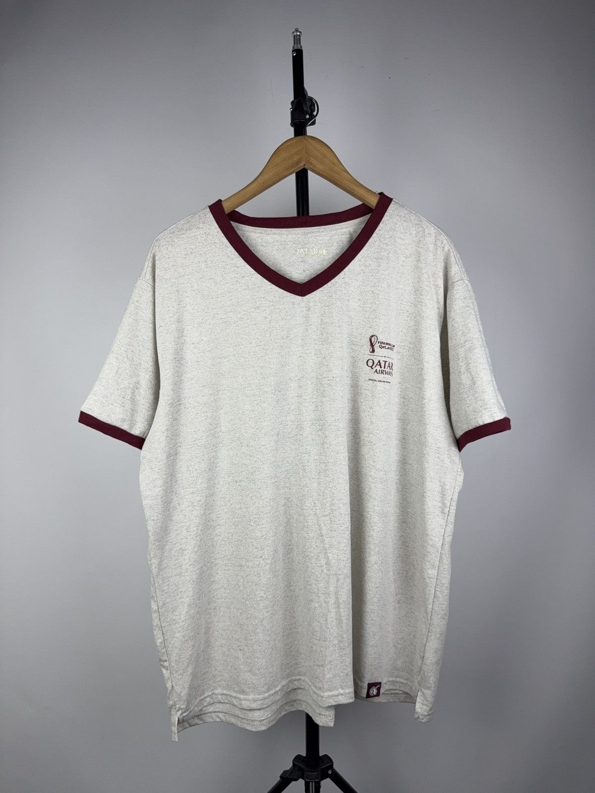 Vintage FIFA World Cup 2022 QATAR Airways Official Tee Shirt Size US L / EU 52-54 / 3 - 1 Thumbnail
