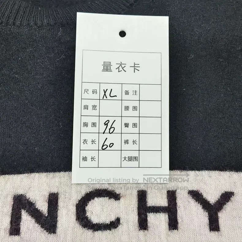 Givenchy Givenchy Letter Logo Embroidered Crewneck Wool Sweater (Me Size US XL / EU 56 / 4 - 3 Thumbnail