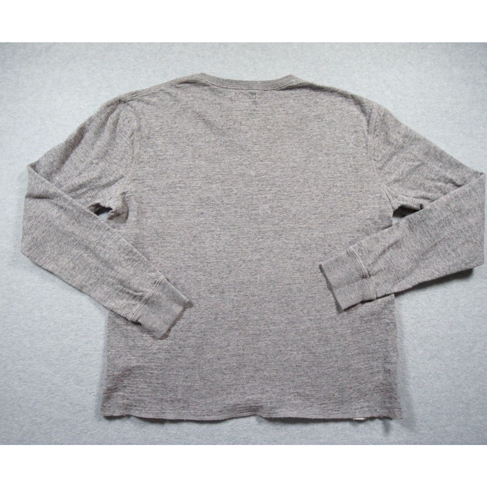 J.Crew JCrew Shirt Mens LT Gray Henley Long Sleeve Outdoor Adult Knit Goods Regular Big & Tall Size US L / EU 52-54 / 3 - 4 Thumbnail