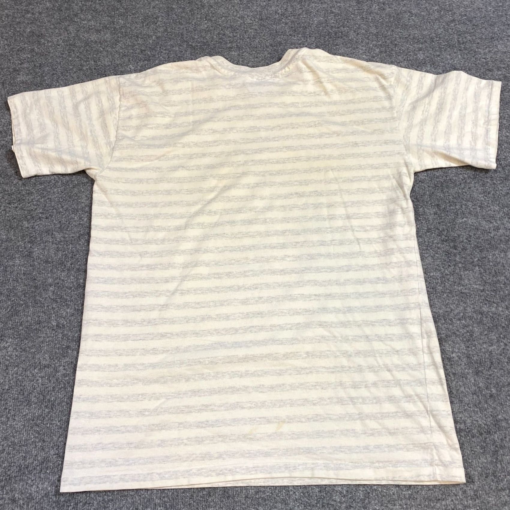 Vintage Minnie Mouse Womens T-Shirt OS Beige Striped USA Made Oversized One Size Vintage American Vintage Shirt Ladies Mens Womens Size ONE SIZE - 8 Thumbnail