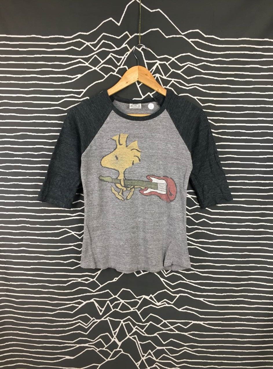 Cartoon Network Peanuts Woodstock Peace Love & Rock N Roll Raglan Tee Size S / US 4 / IT 40 - 1 Thumbnail