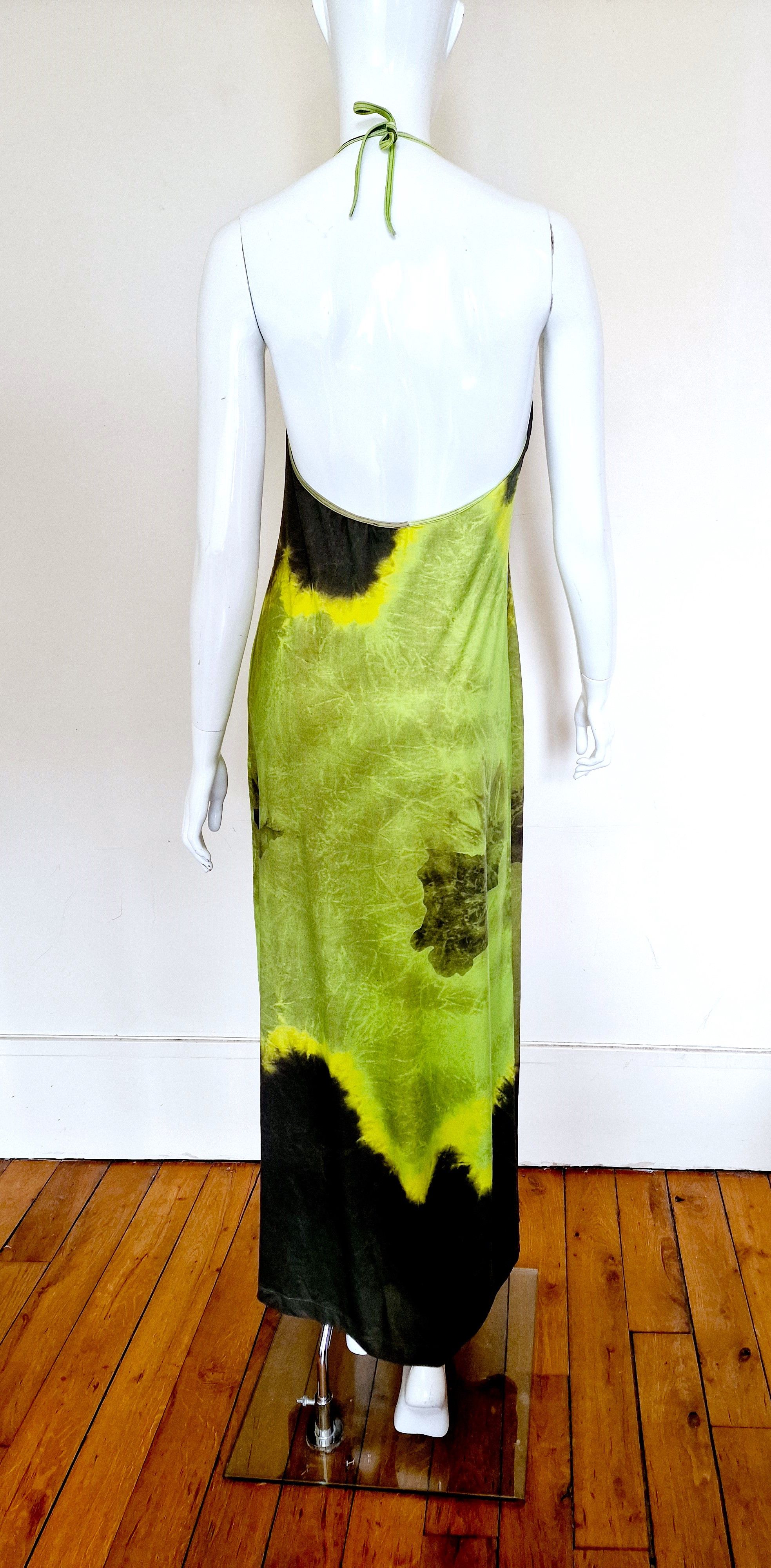 plein sud Plein Sud Maxi Designer Tie Dye Halter Large Slip Dress Size L / US 10 / IT 46 - 6 Thumbnail