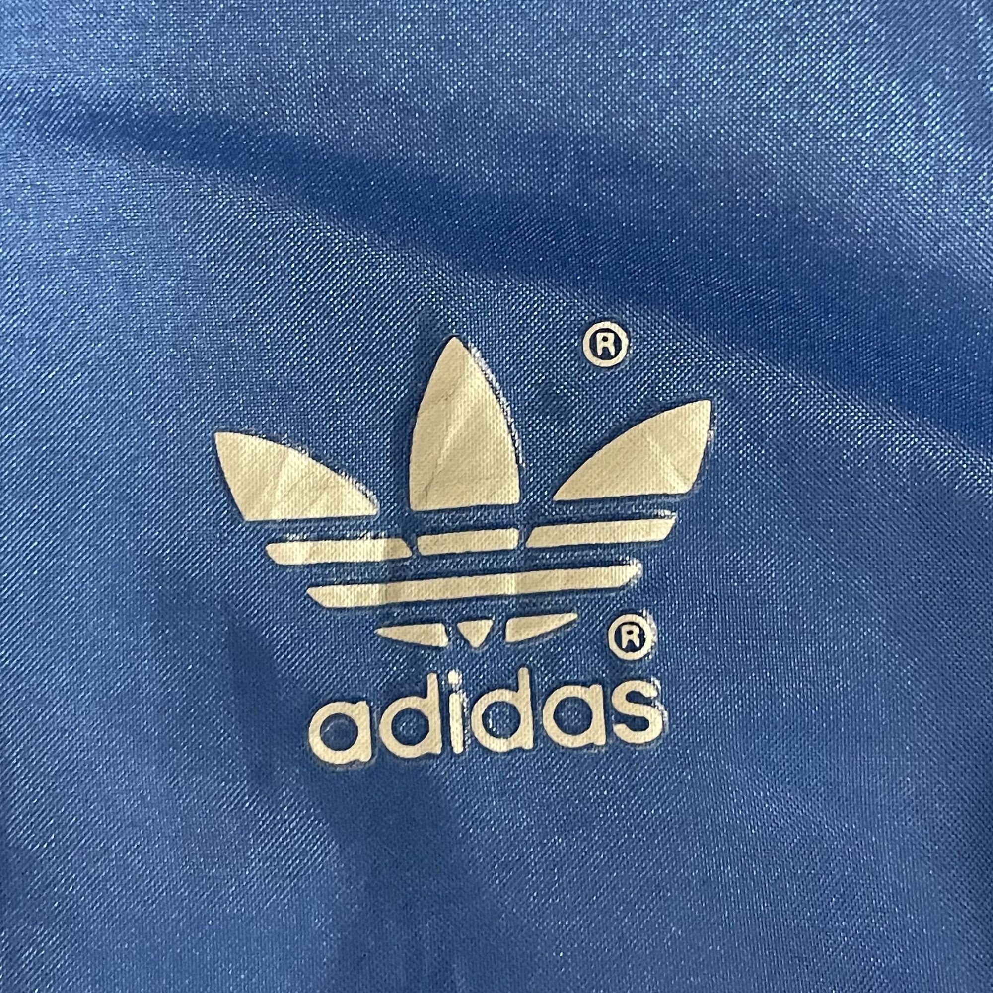 Adidas Vtg Adidas SHINY Antron Nylon Silver TREFOIL 3 Stripe Jacket Size US S / EU 44-46 / 1 - 4 Thumbnail