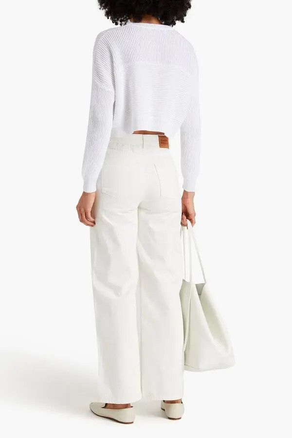 Brunello Cucinelli o1y0825 Crewneck Sweater in White Size XXS / US 00 / IT 34 - 3 Thumbnail