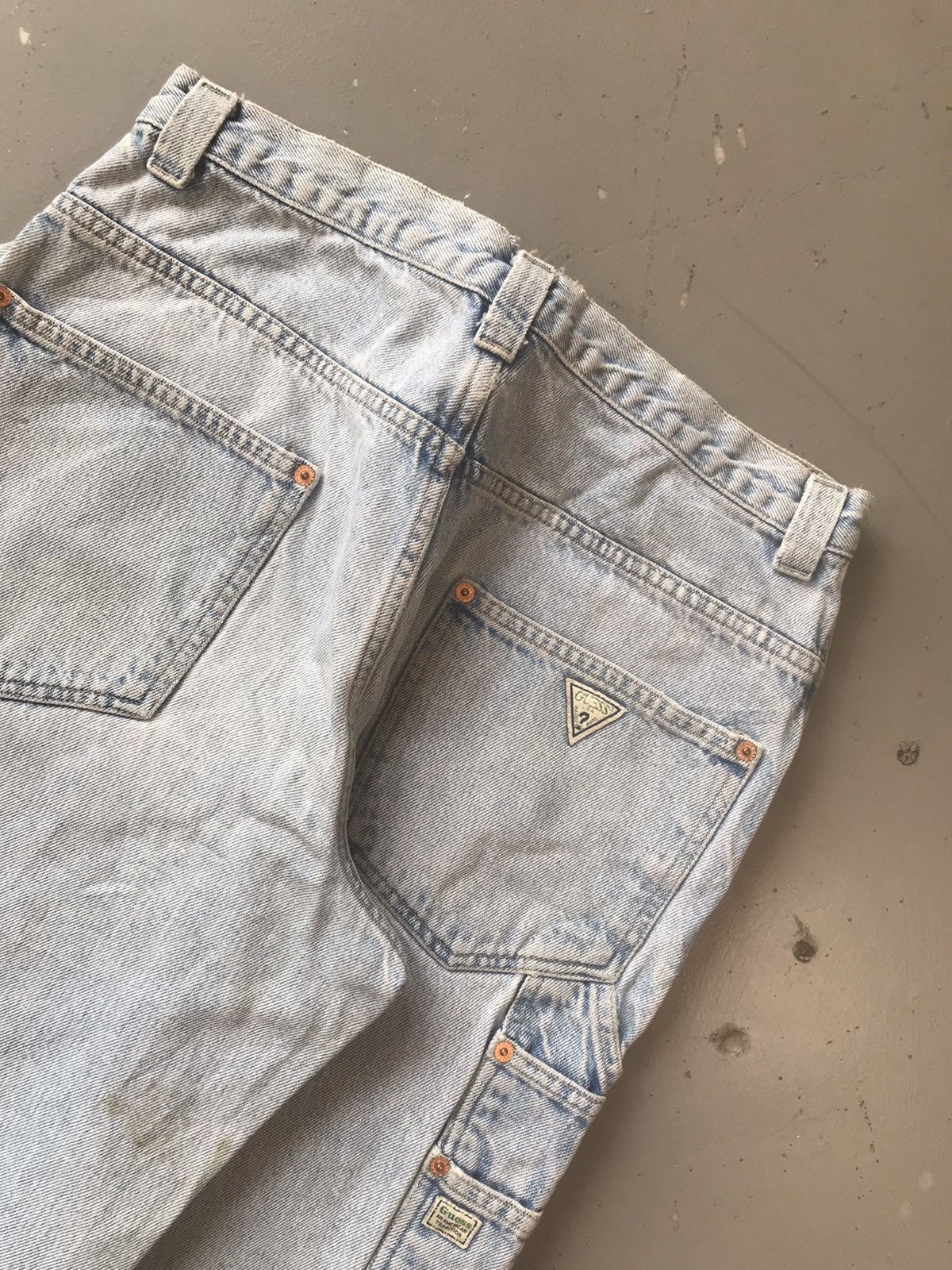 Guess × Vintage 90s Vintage guess jean baby blue carpenter denim Size US 32 / EU 48 - 13 Thumbnail