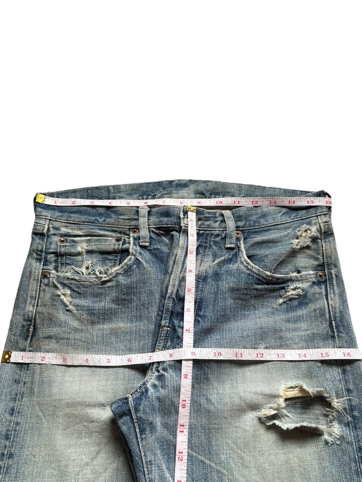 Japanese Brand × Spellbound Vintage Japanese Spellbound Mud Wash Ripped Flare Jeans Size US 32 / EU 48 - 11 Thumbnail