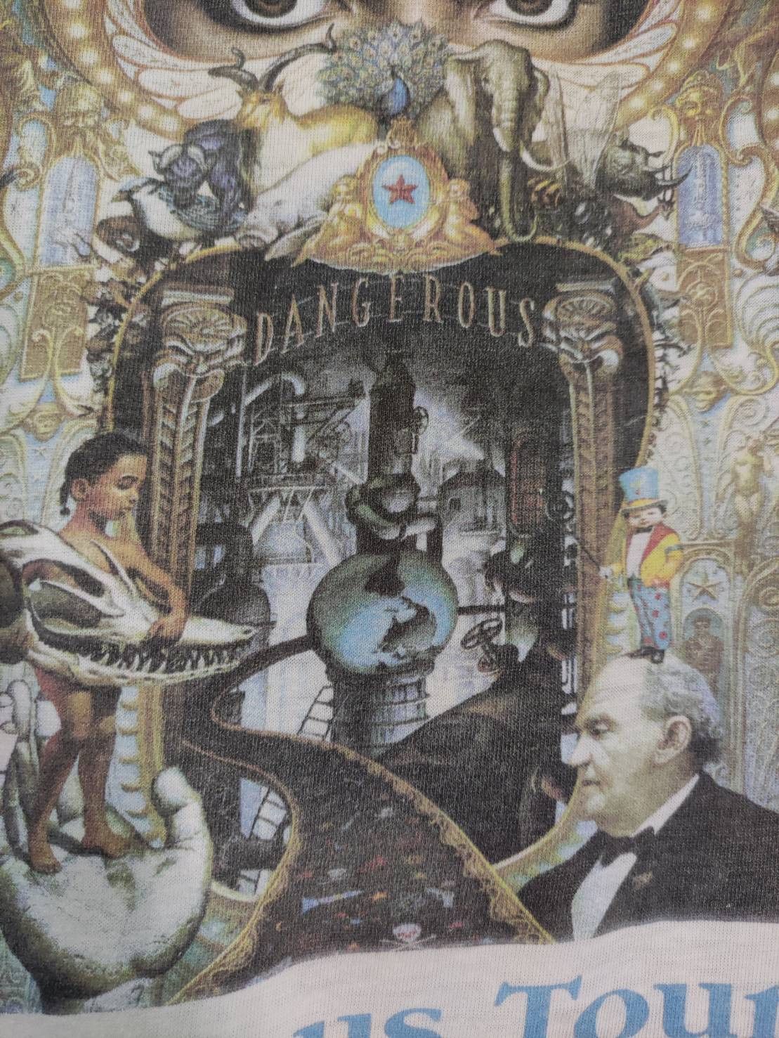 Michael Jackson Vtg 90's Michael Jackson "Dangerous" Album Promo World Tour Size US L / EU 52-54 / 3 - 9 Thumbnail