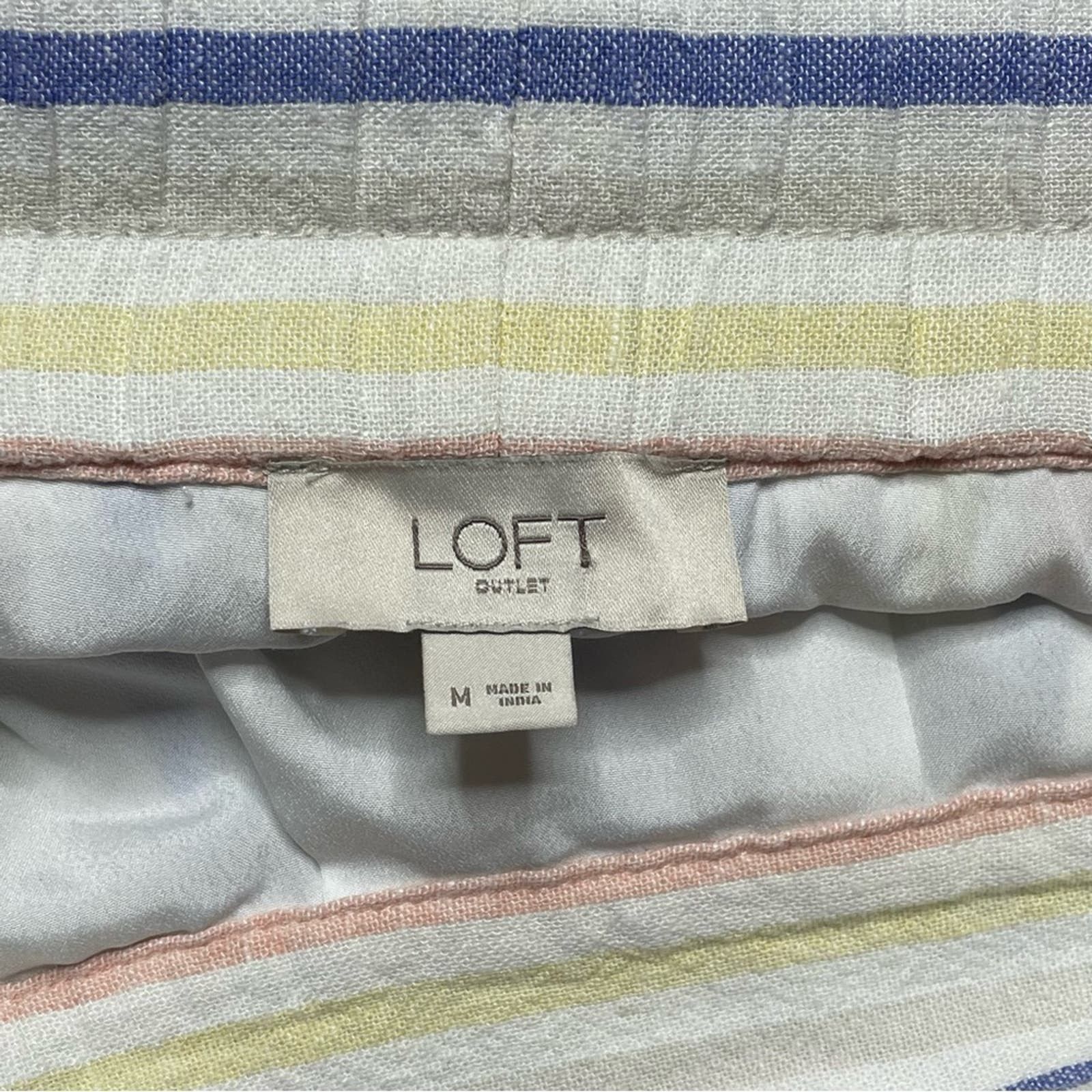 Loft Loft Lined Blend Striped Skirt Size 30" / US 8 / IT 44 - 2 Thumbnail