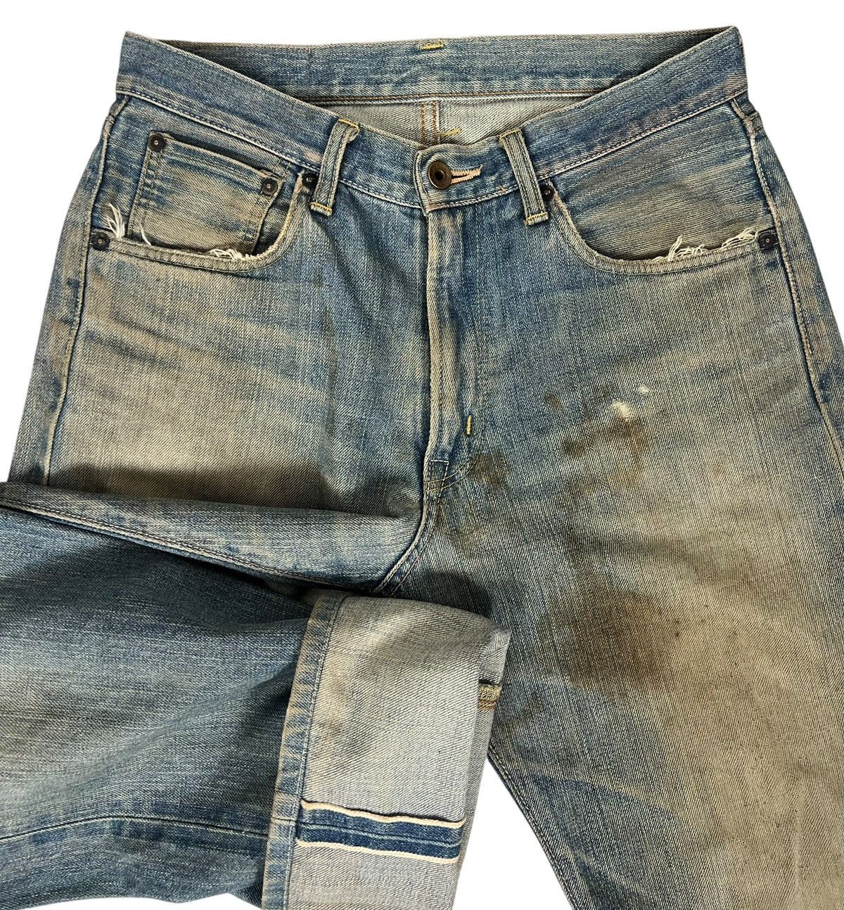 Edwin 90s Vintage Edwin Distressed Selvedge Jeans Size US 28 / EU 44 - 5 Thumbnail