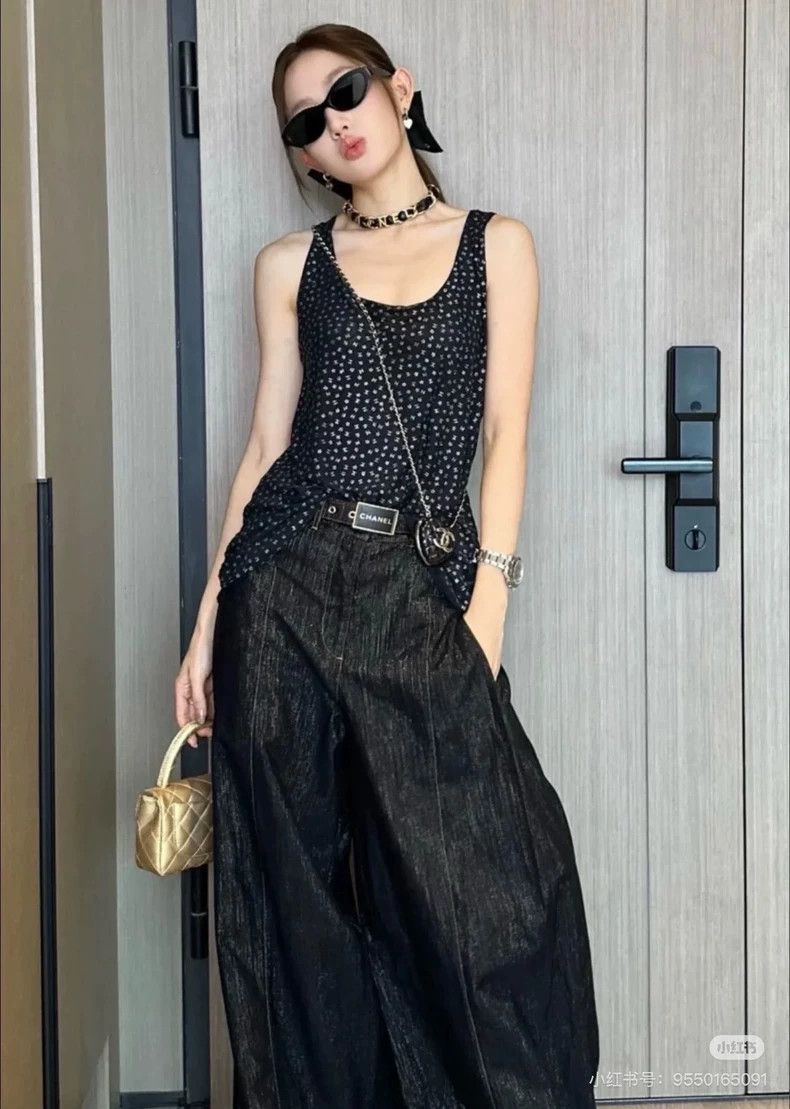 Other Chanel 24C black and silver double C star suspender vest Size XS / US 0-2 / IT 36-38 - 7 Thumbnail