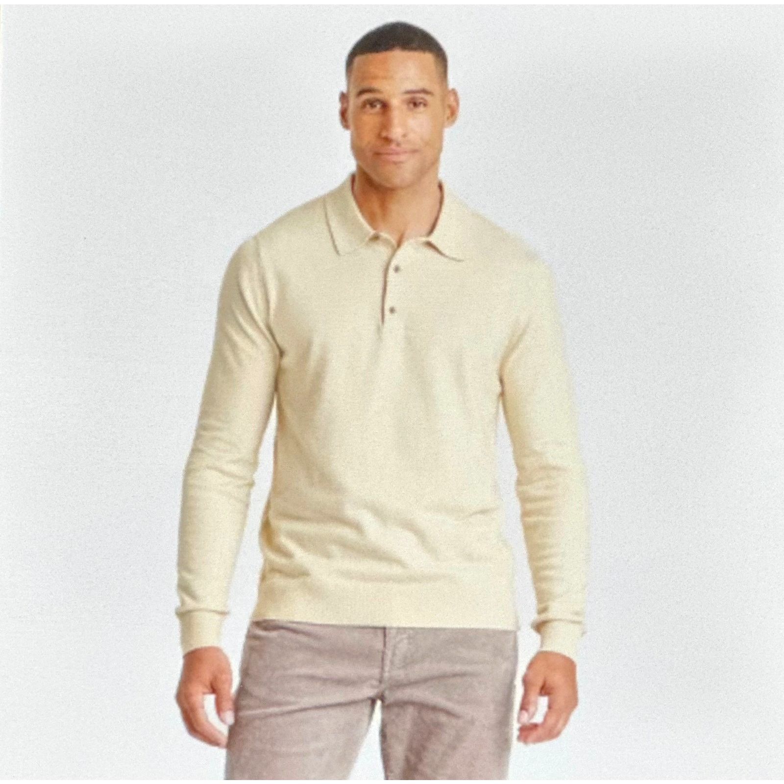Other Men's Polo Collared Pullover Sweater Goodfellow & Co Cream M Size US M / EU 48-50 / 2 - 2 Thumbnail