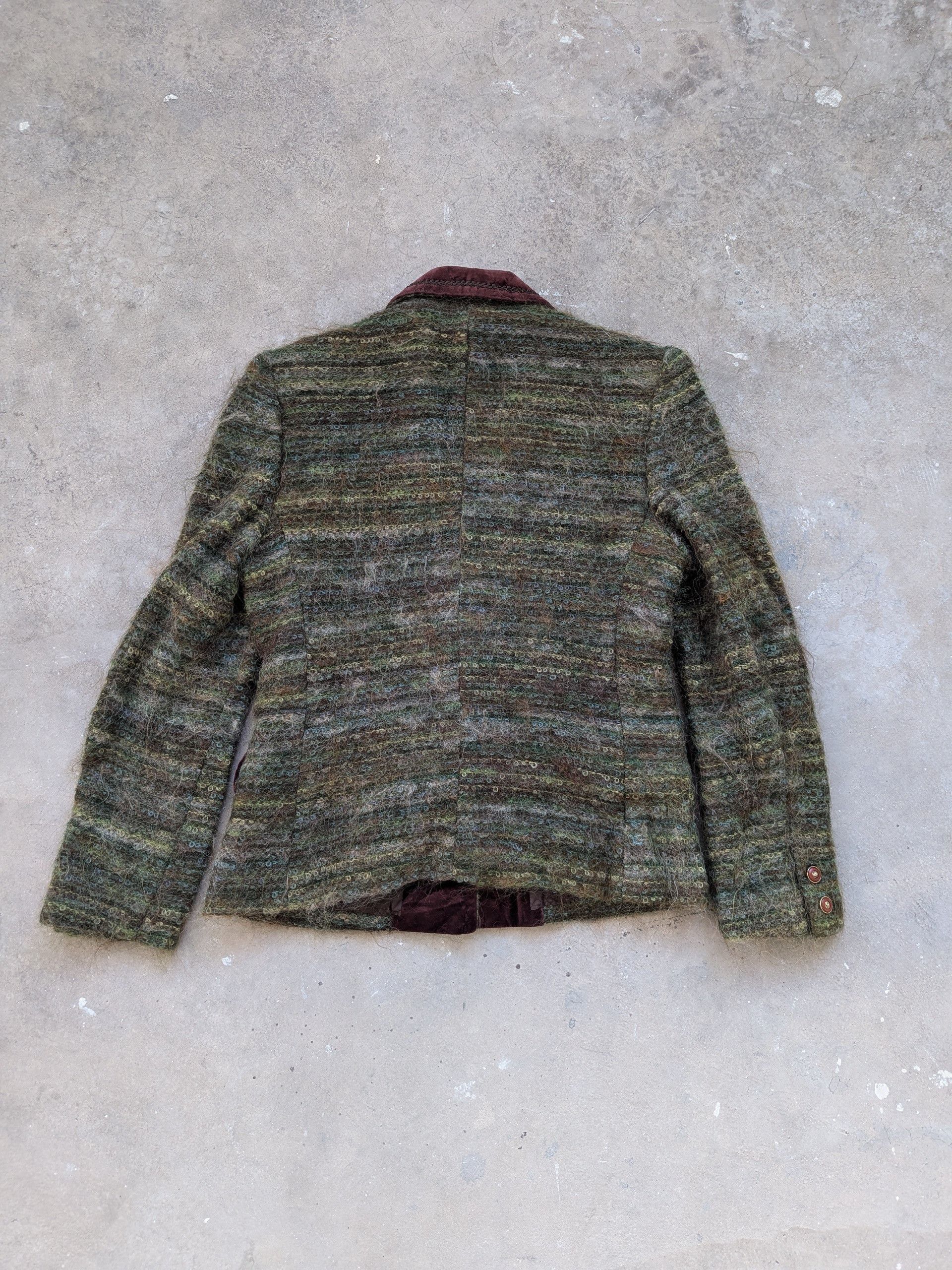 Japanese Brand × Le Grande Bleu (L.G.B.) × Vintage Vintage Wool Mohair Blazer Shaggy Size XS / US 0-2 / IT 36-38 - 14 Thumbnail