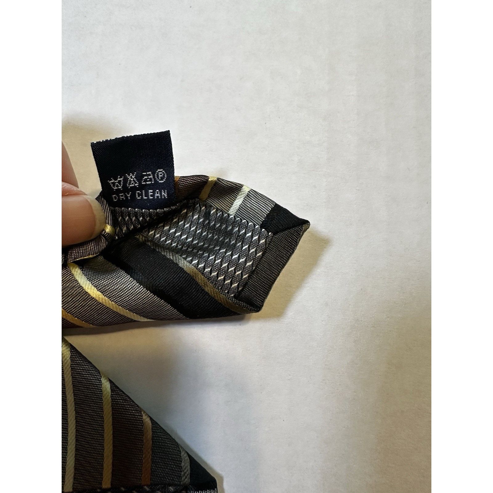 Croft & Barrow Croft & Barrow Neck Tie Black/Gold Striped Preppy Business Size ONE SIZE - 8 Thumbnail