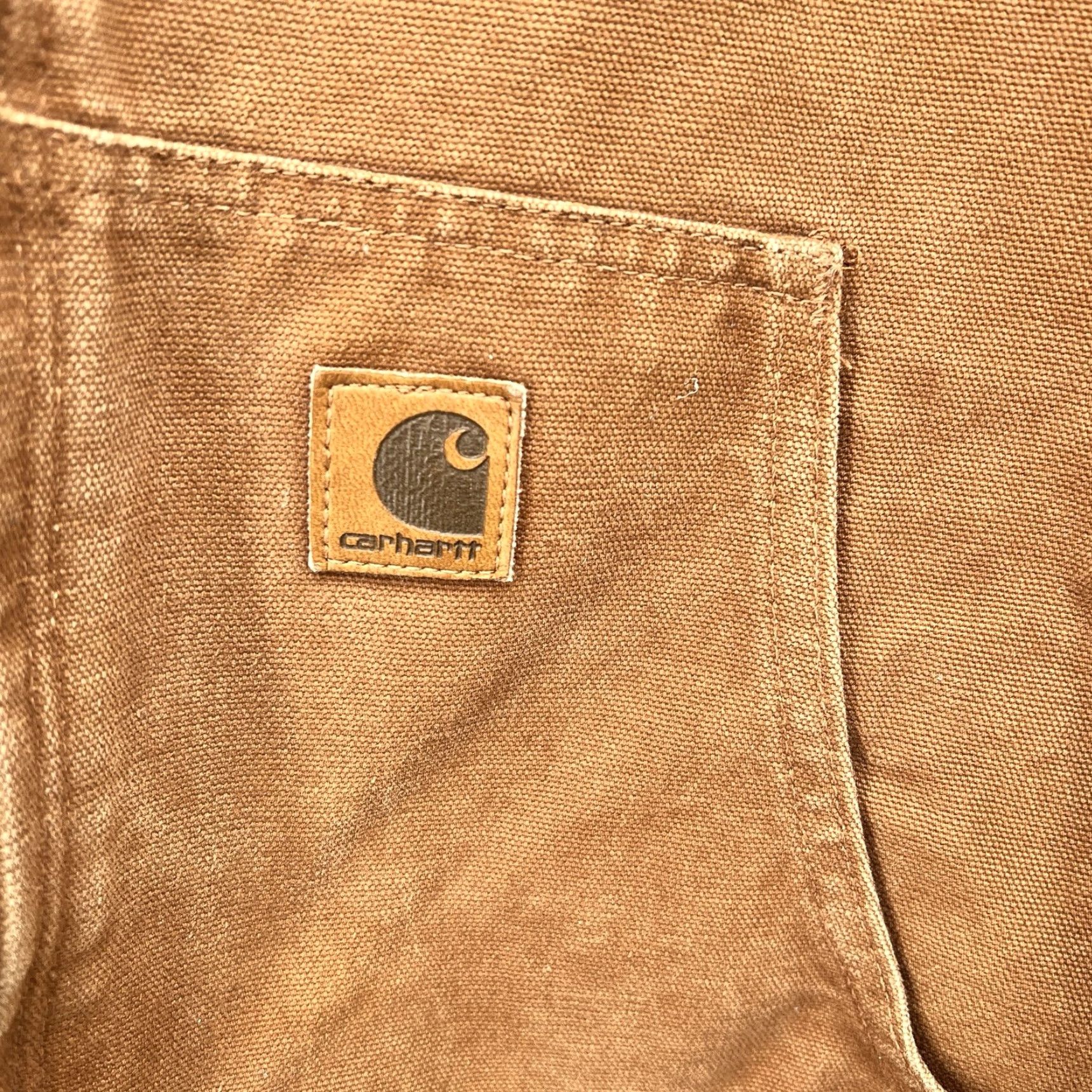 Carhartt VINTAGE Carhartt J130 Brown Hooded Jacket Work Coat 2XLT Bomber Jacket Casual Workwear Mens Brown 90s Size US XXL / EU 58 / 5 - 3 Thumbnail