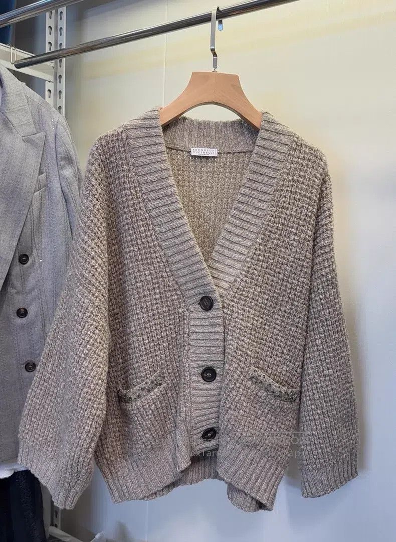 Brunello Cucinelli Brunello Cucinelli Beaded Cashmere Cardigan Size M / US 6-8 / IT 42-44 - 3 Thumbnail
