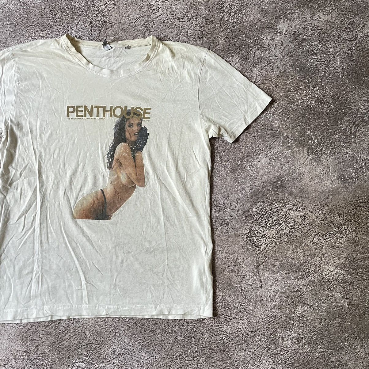 Vintage Vintage Y2K Penthouse Graphic Tee Cream Grunge Oversized M Size US M / EU 48-50 / 2 - 5 Thumbnail