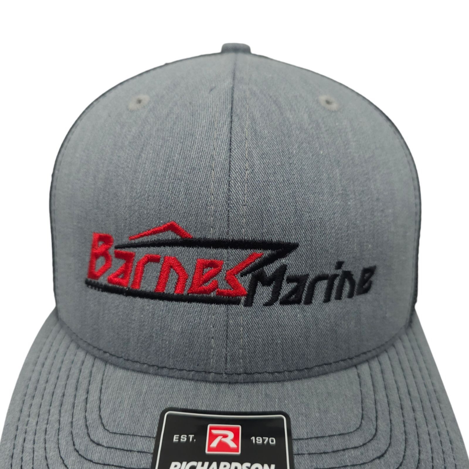 Richardson Barnes Marine Embroidered Logo Mesh Snapback Cap Trucker Hat Size ONE SIZE - 7 Thumbnail