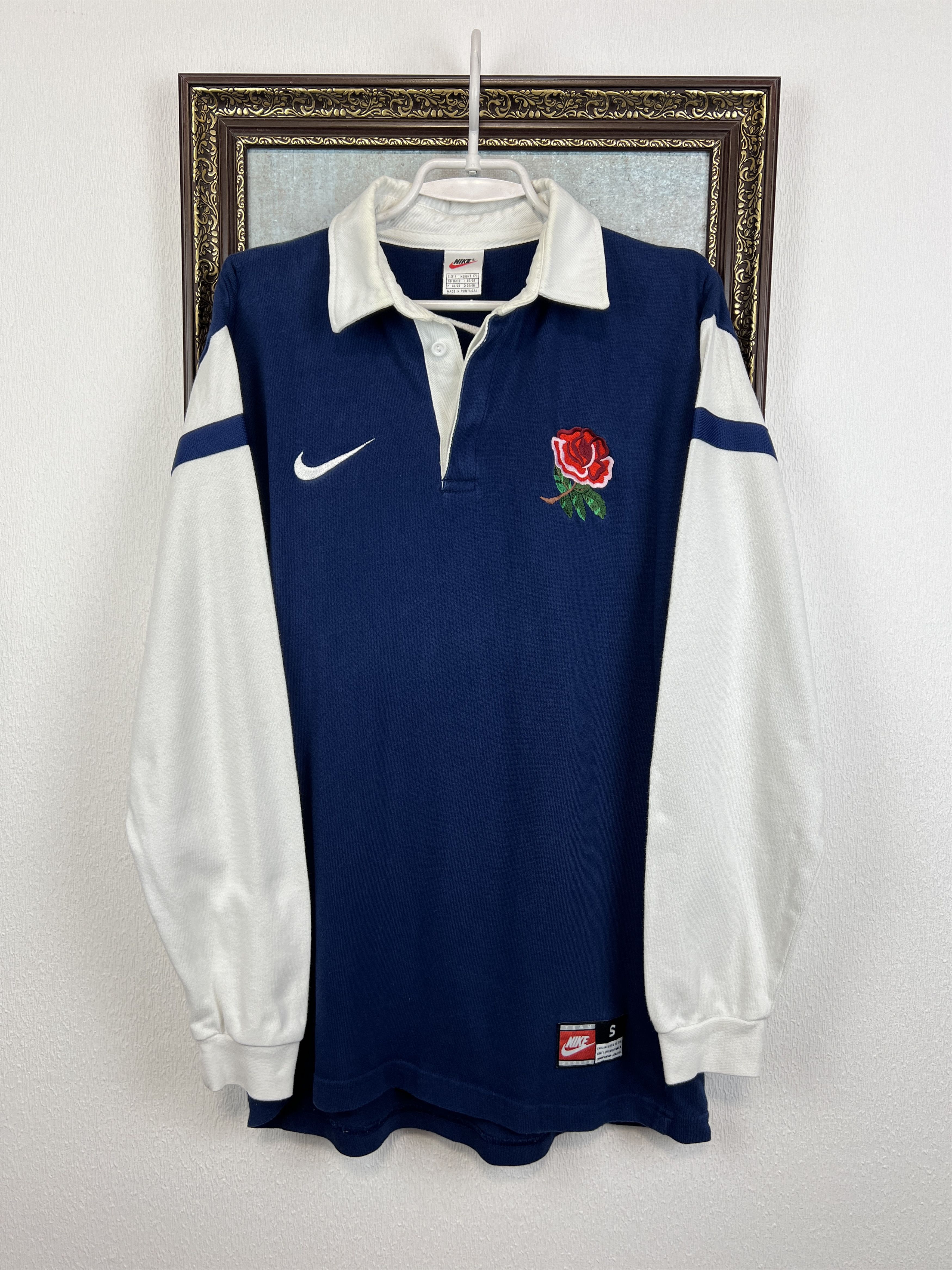 Nike Vintage 90's England Rugby Union Jersey Long Sleeve Shirt Size US S / EU 44-46 / 1 - 1 Thumbnail