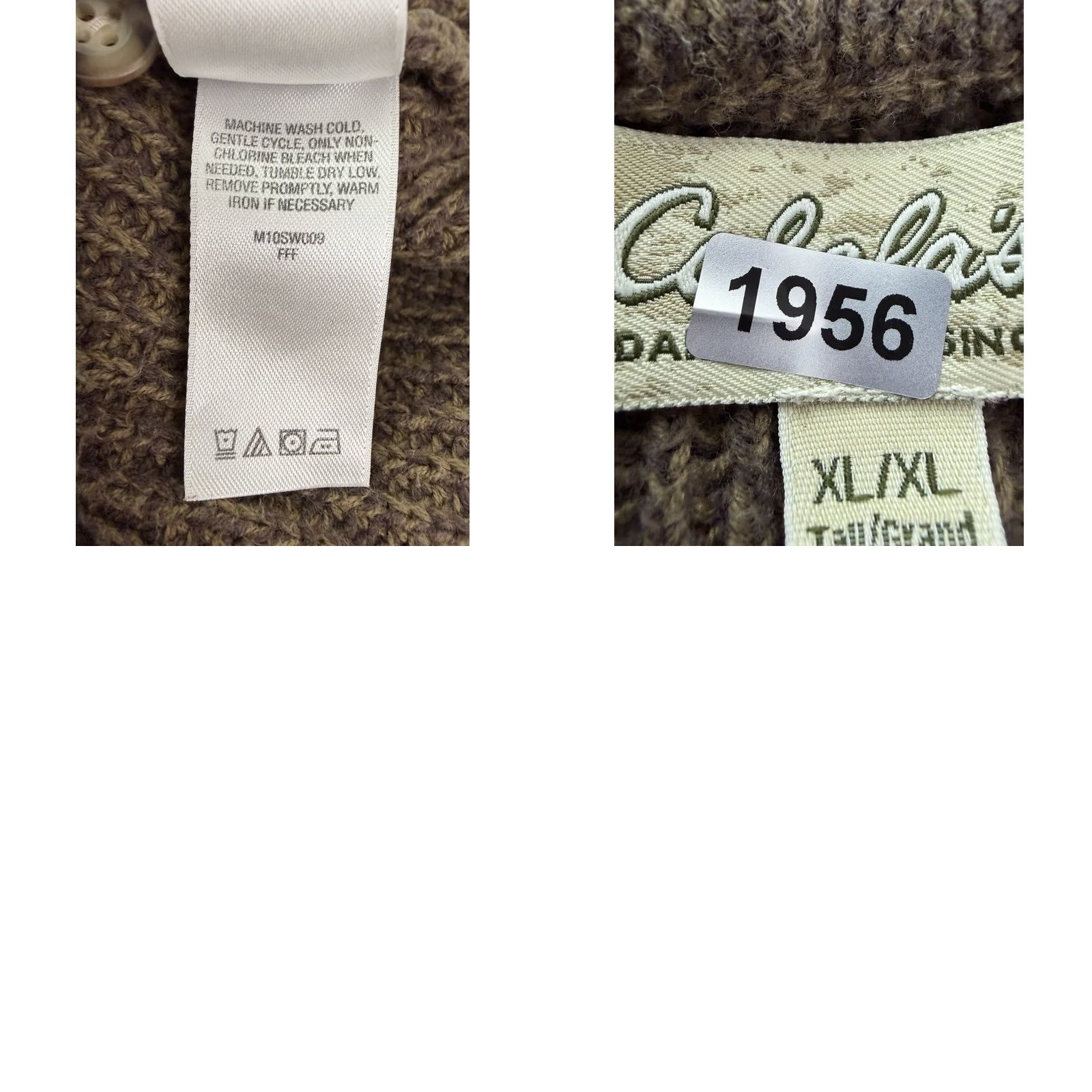 Vintage VINTAGE Cabela's Sweater Henley Mens XL Tall Brown Cotton Knit Ribbed 90s Grunge Retro Weightful Patch +Measurements (No holes) Mens Size US XL / EU 56 / 4 - 9 Thumbnail