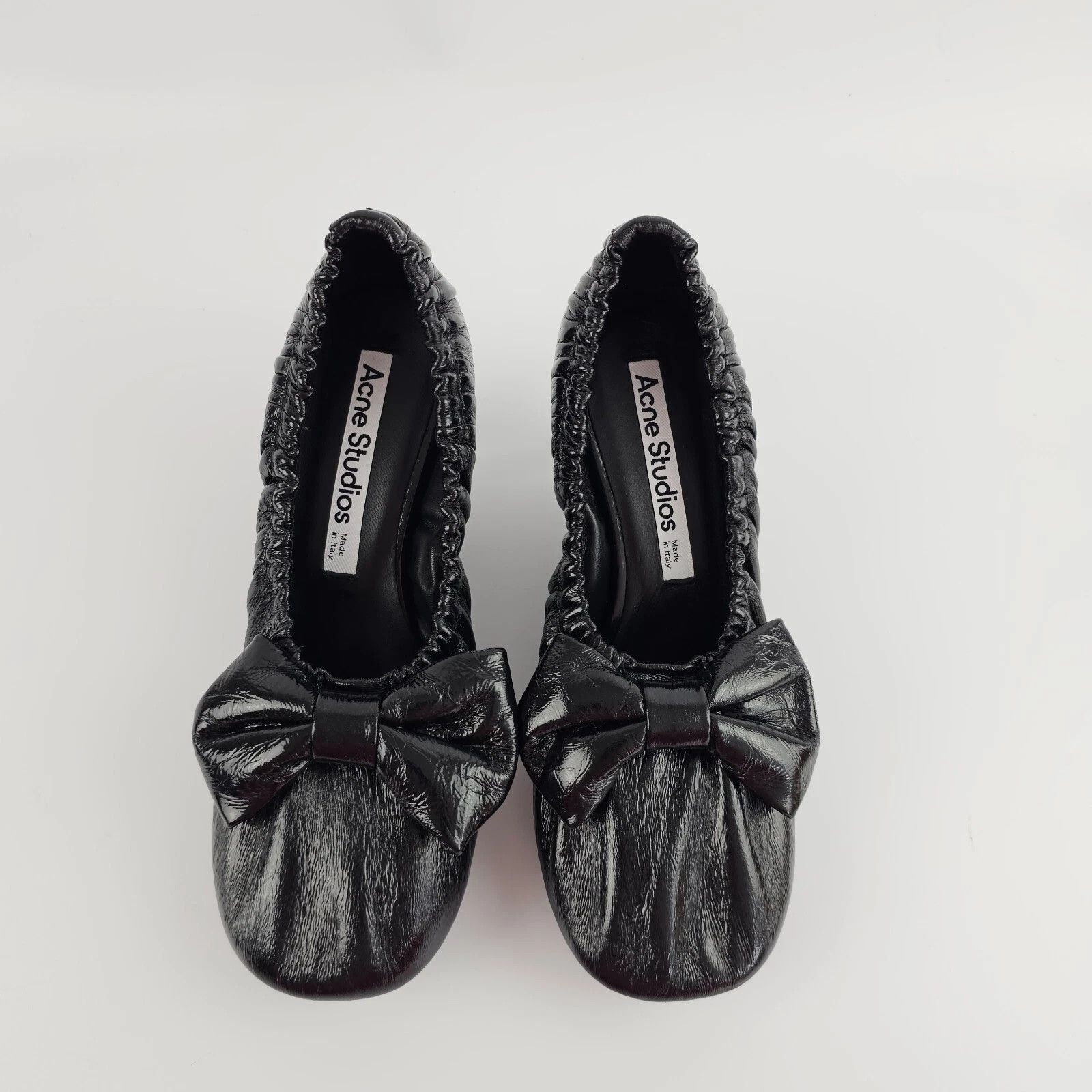 Acne Studios ACNE STUDIOS Black Leather Bow 60mm Pumps New Size US 7 / IT 37 - 6 Thumbnail