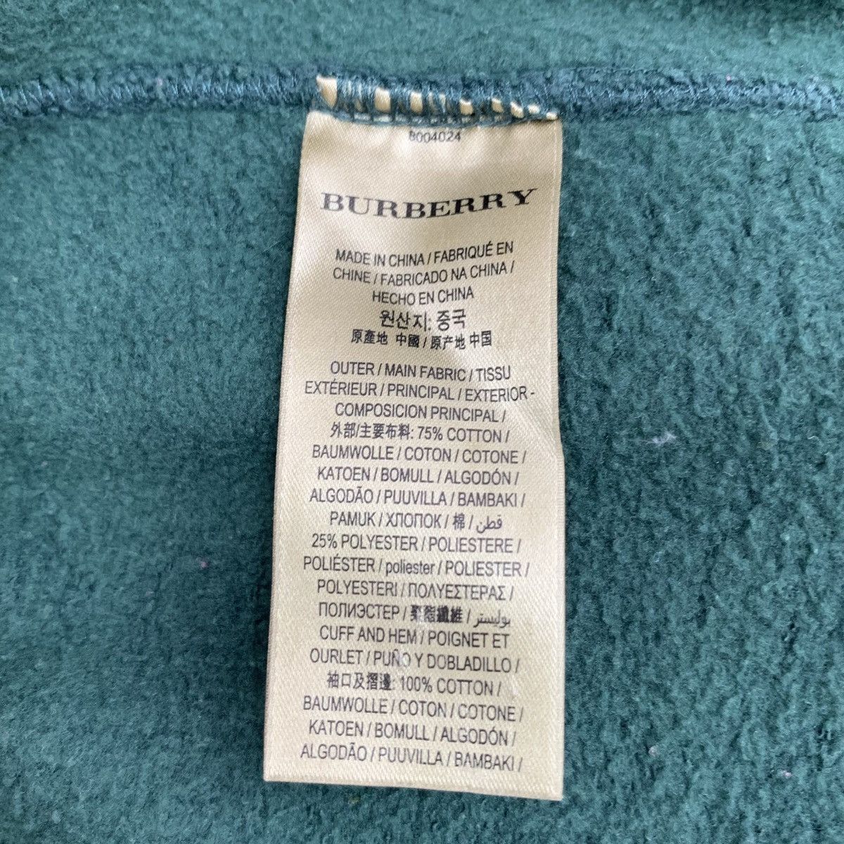 Burberry Burberry Dark Green Logo Horse Long Sleeve Sweatshirt K26WX Size US L / EU 52-54 / 3 - 6 Thumbnail