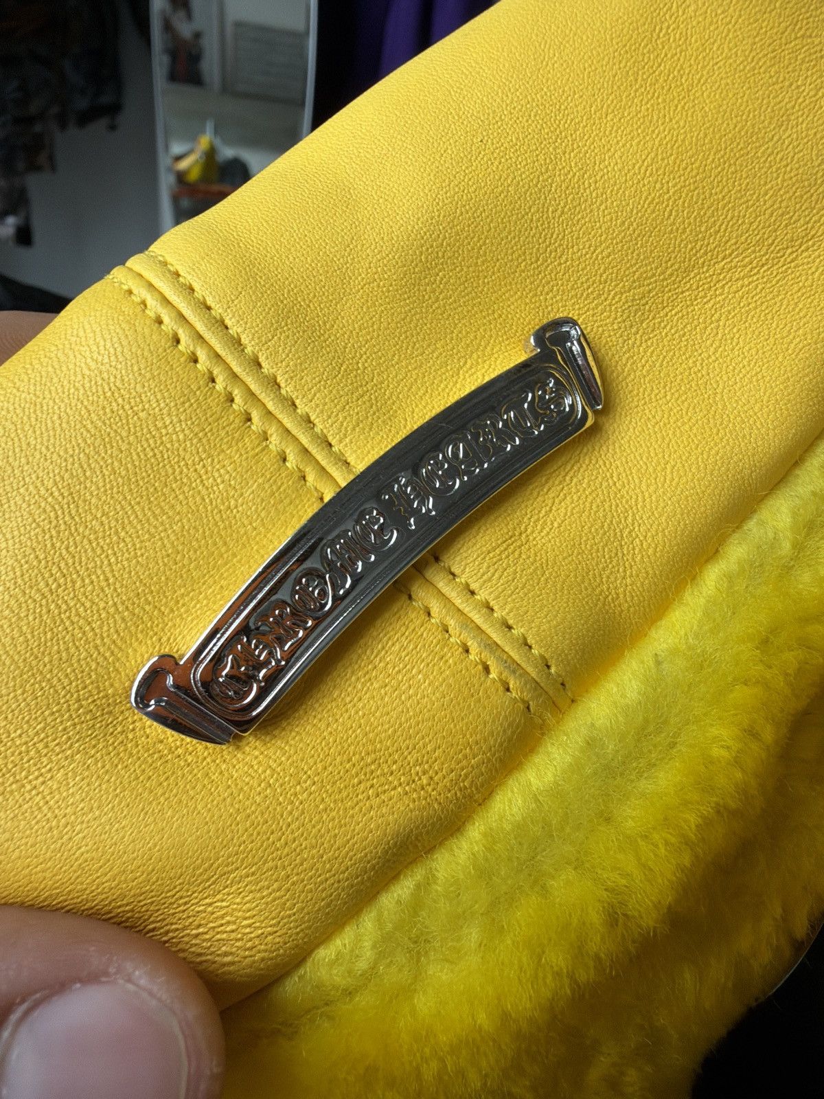 Chrome Hearts Chrome Hearts Yellow Shearling SNAT Bag Size ONE SIZE - 8 Thumbnail