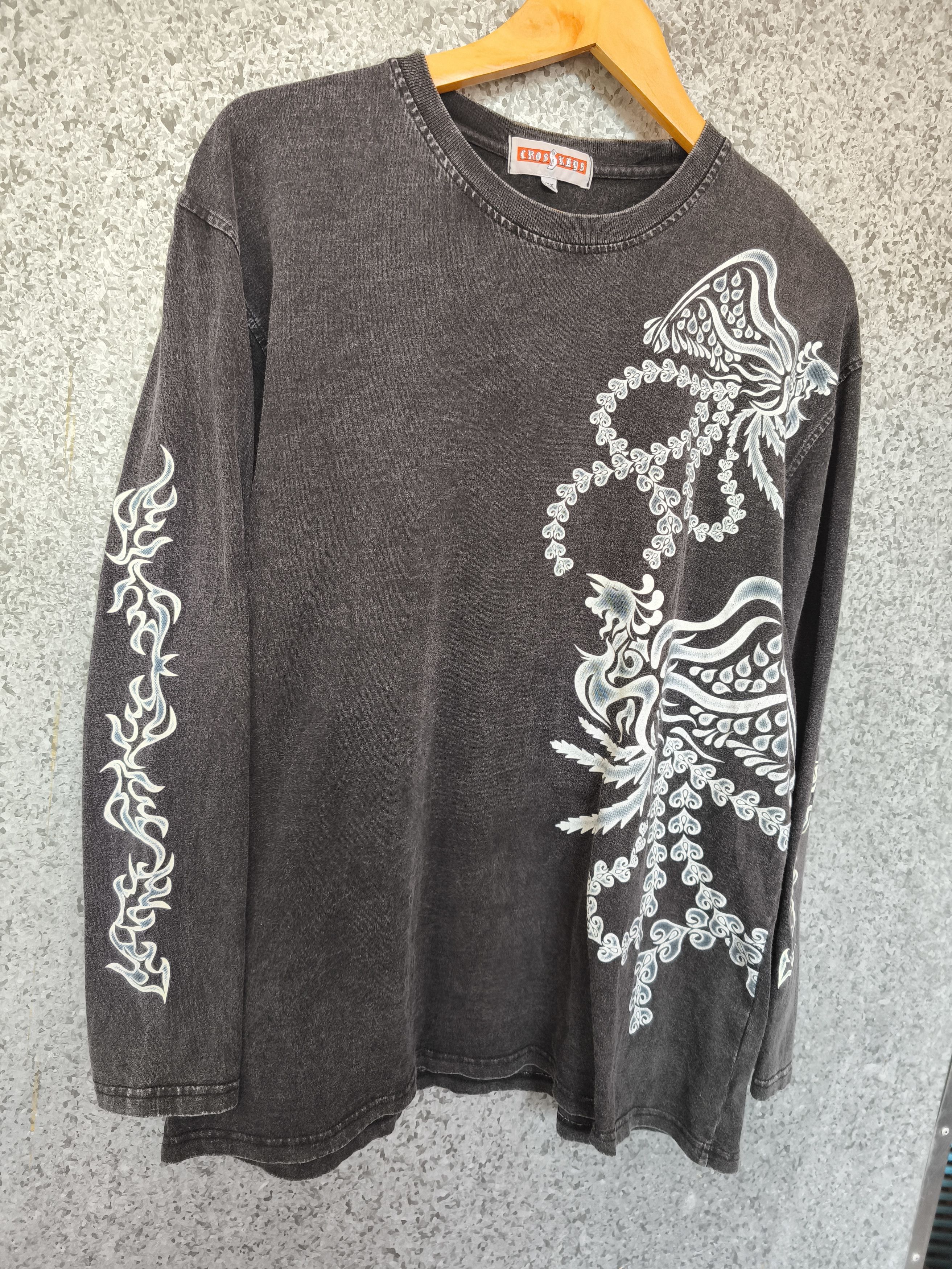 If Six Was Nine 🔥 Vintage Cross Keys t shirt LGB long sleeve sun faded Size US L / EU 52-54 / 3 - 3 Thumbnail