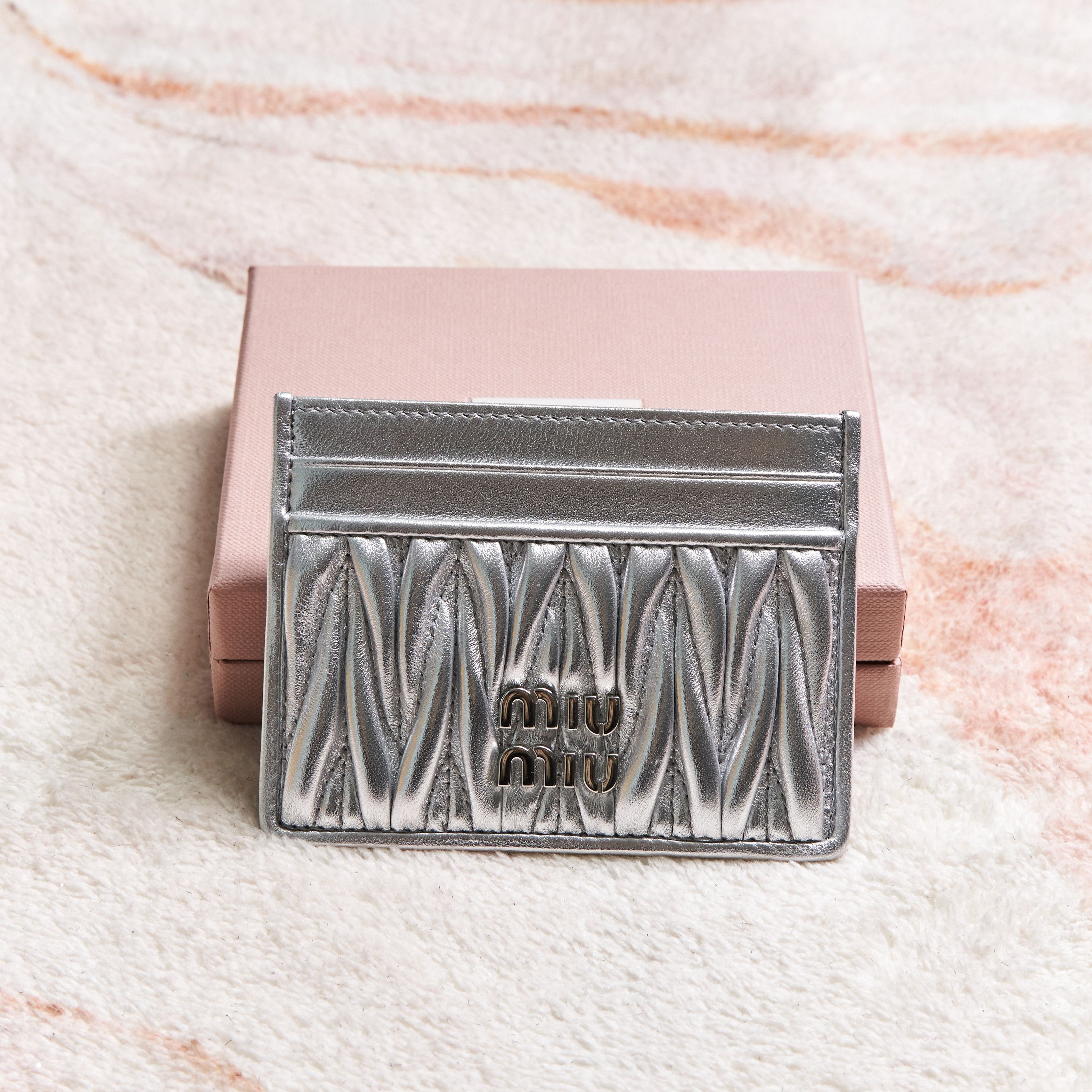 Miu Miu MIU MIU Matelassé Nappa Leather Card Holder | Grailed